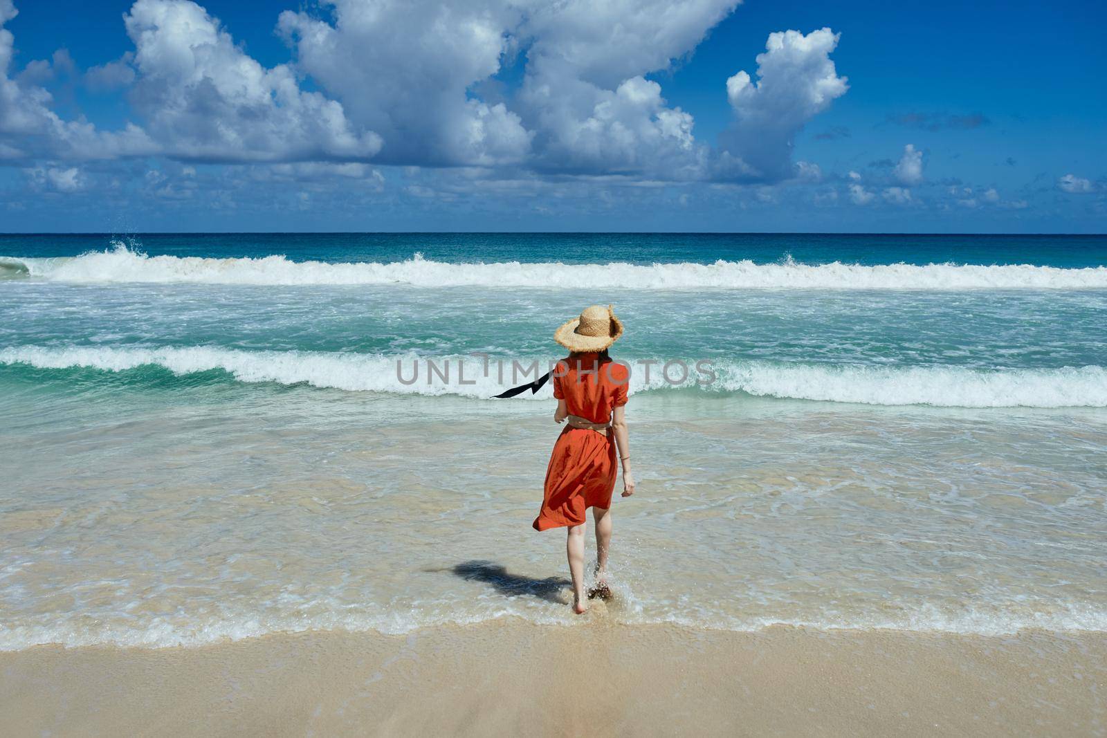 woman on the island beach ocean fresh air sand by Vichizh