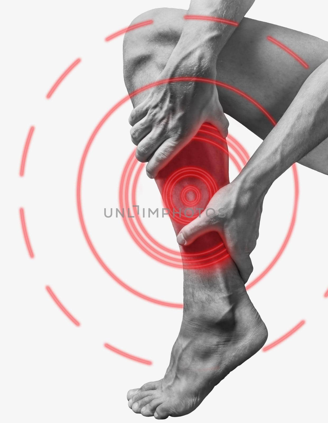Acute pain in a calf muscle. by alexAleksei
