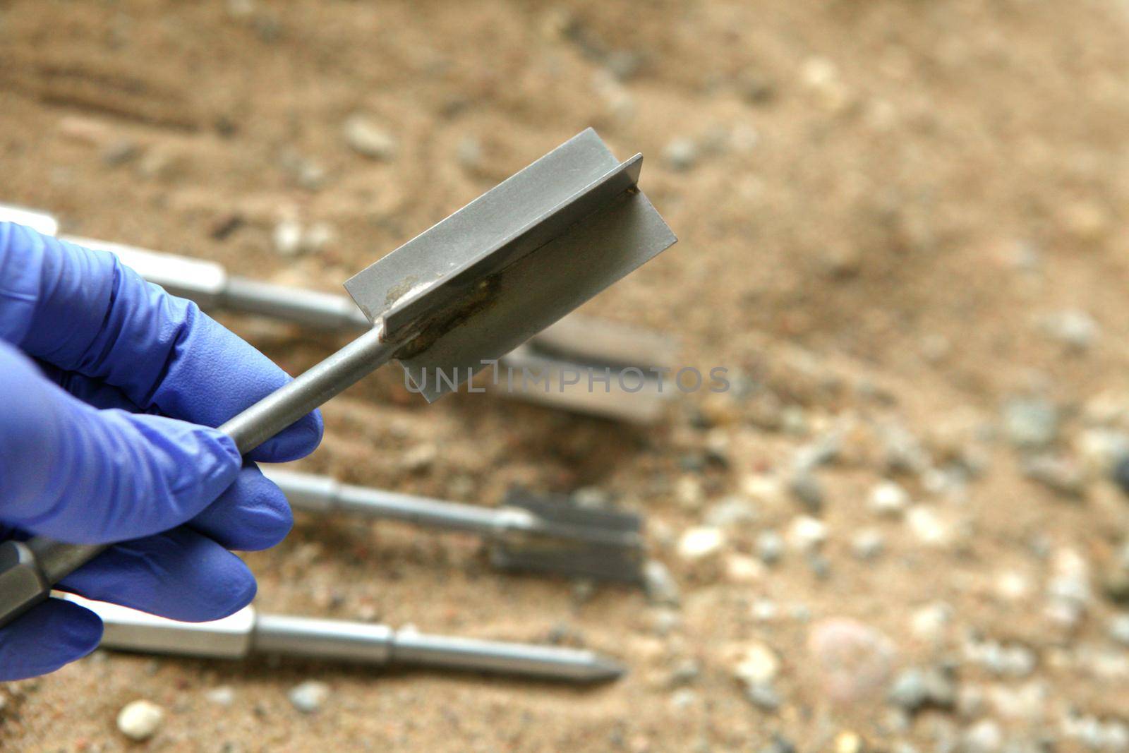 vane test for sandy soil share strenght testings. Soil sample collected from construction geology drilling works at site