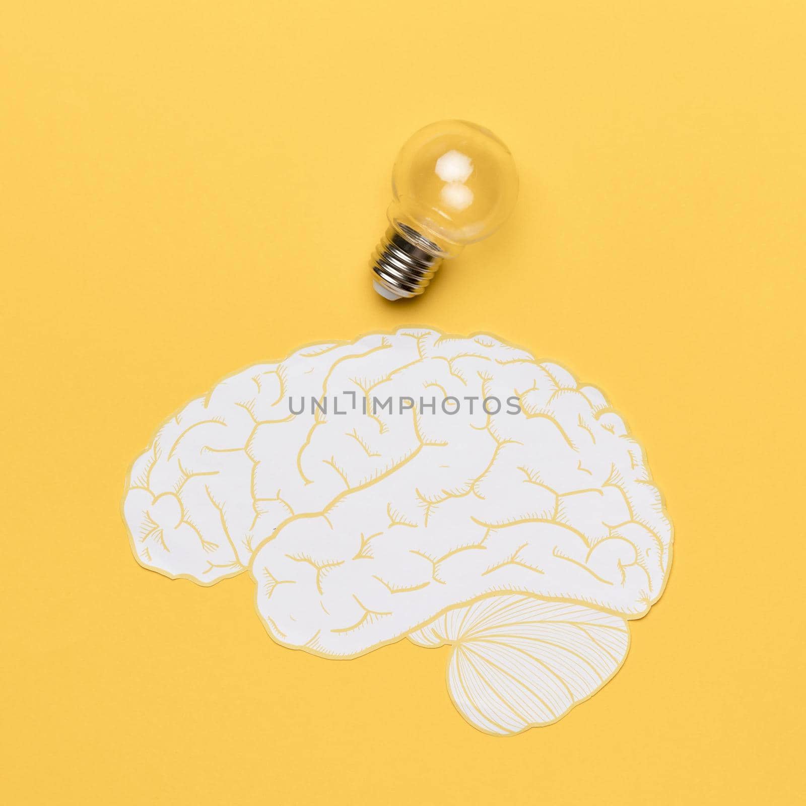 brain shape with light bulb by Zahard