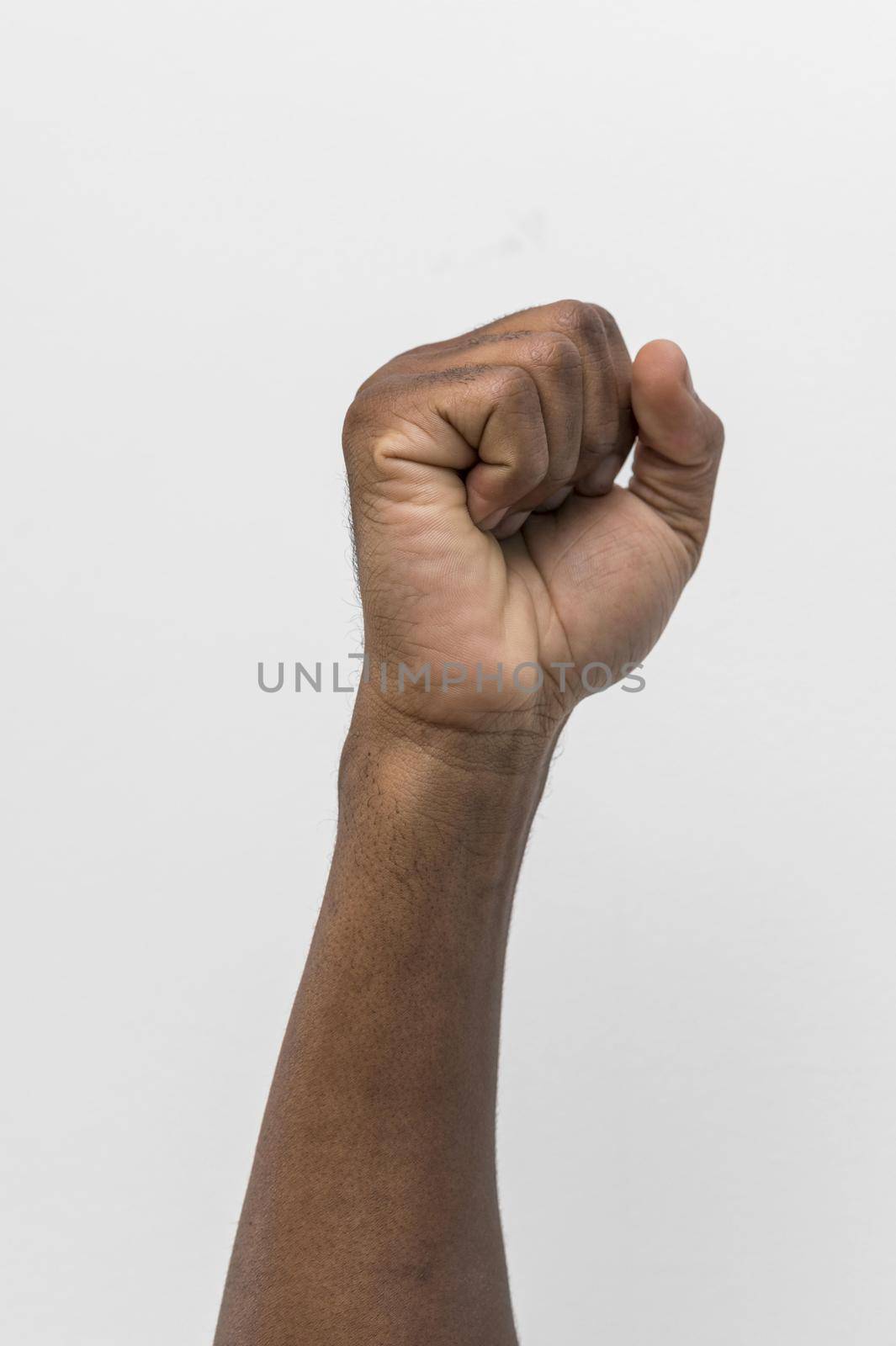 black person holding fist up (1) by Zahard