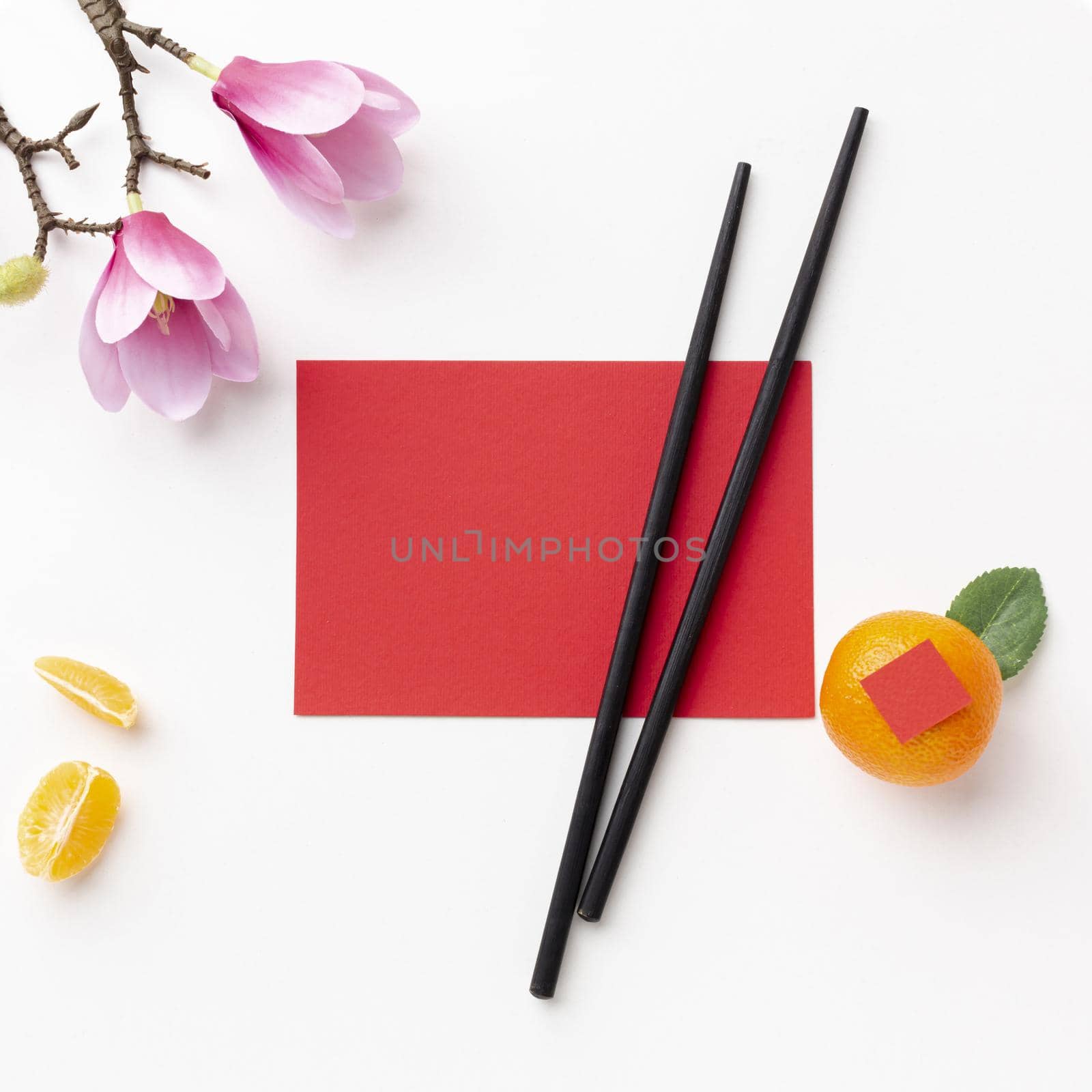 card mock up chopsticks chinese new year by Zahard