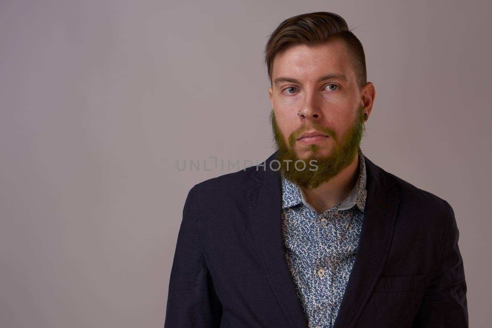 Business man self confidence posing office official. High quality photo