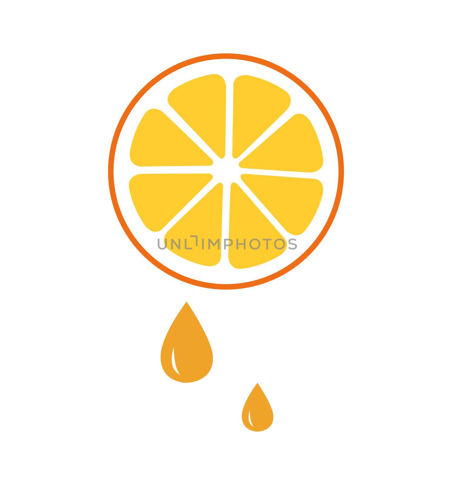 Orange Icon juice illustration vector isolated on white background by Esfir98