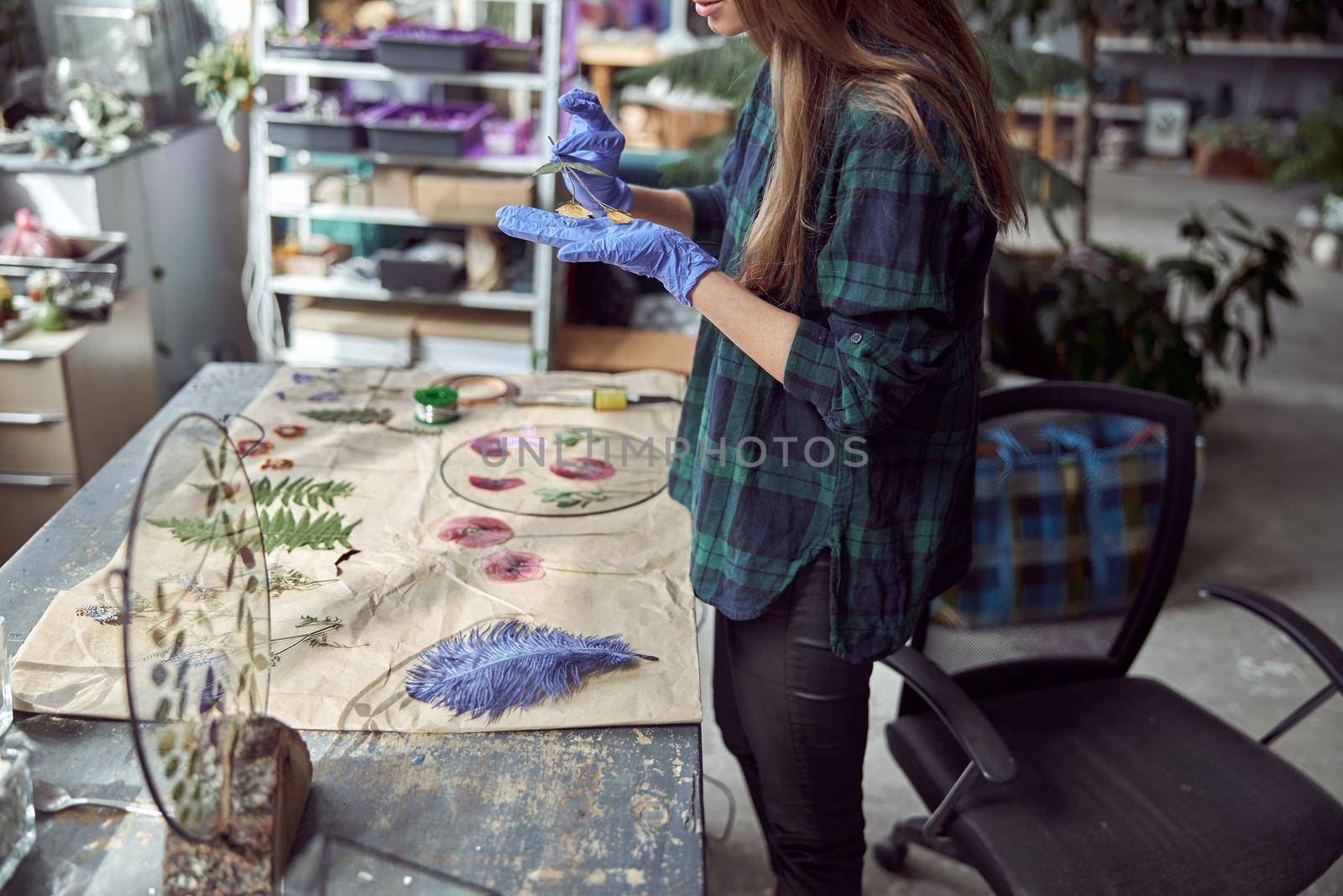 Flourist shop with different kinds of dryed flowers by Yaroslav_astakhov