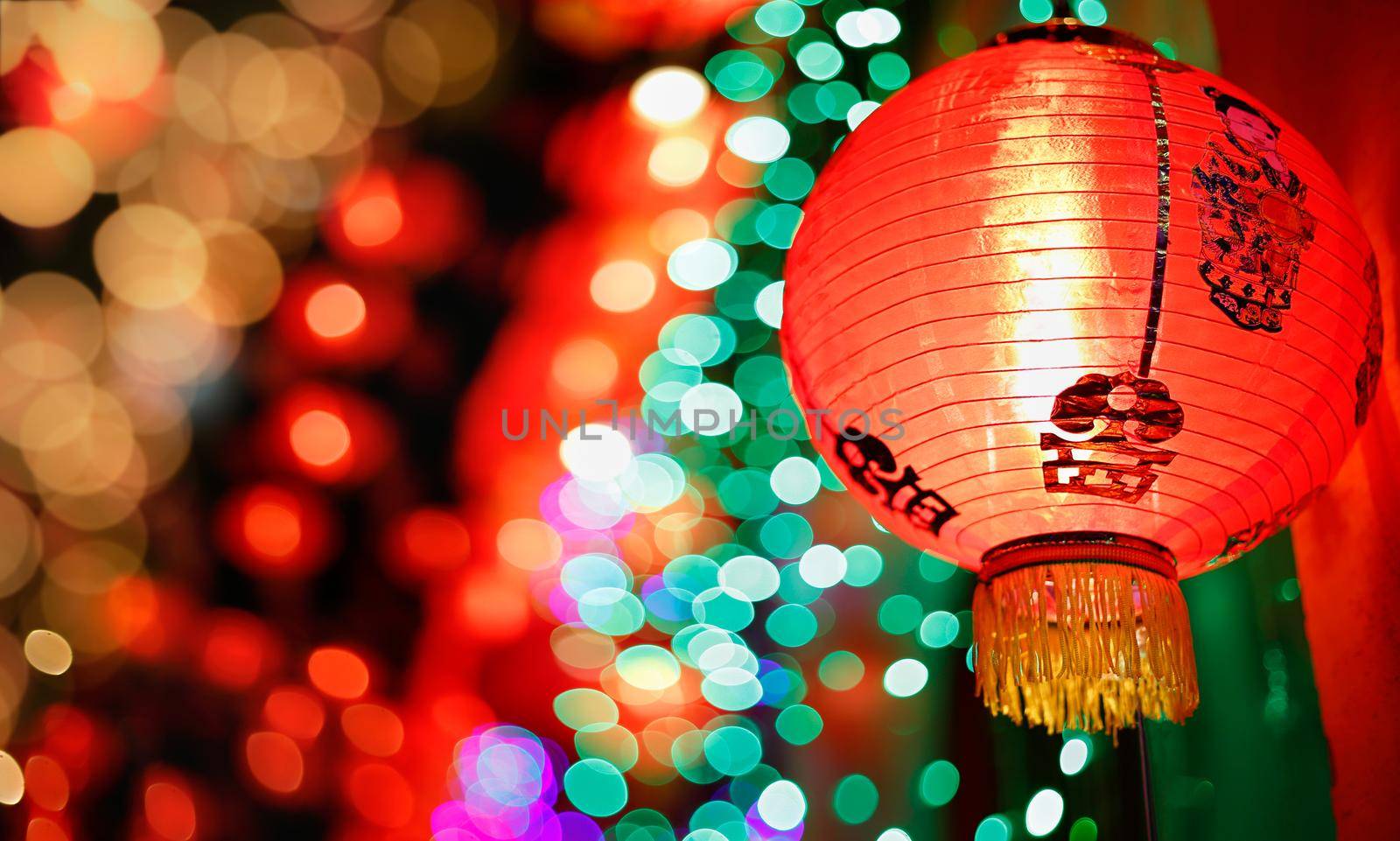 Chinese new year lanterns in chinatown