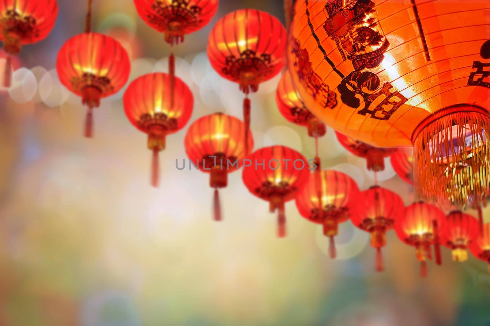 Chinese new year lanterns in chinatown