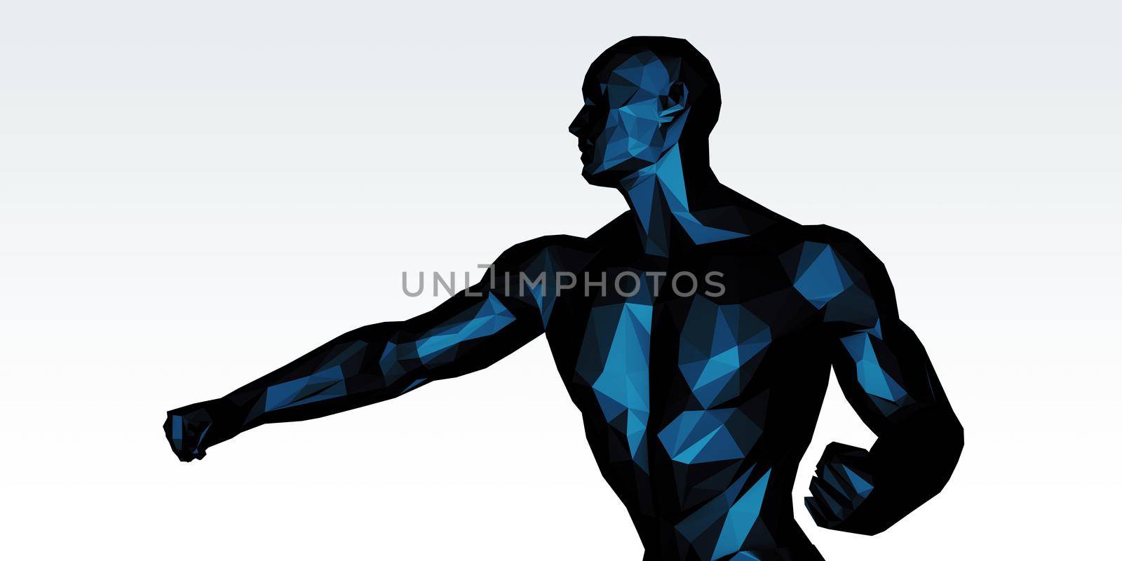 Sports Technology with Virtual Body Running Ahead