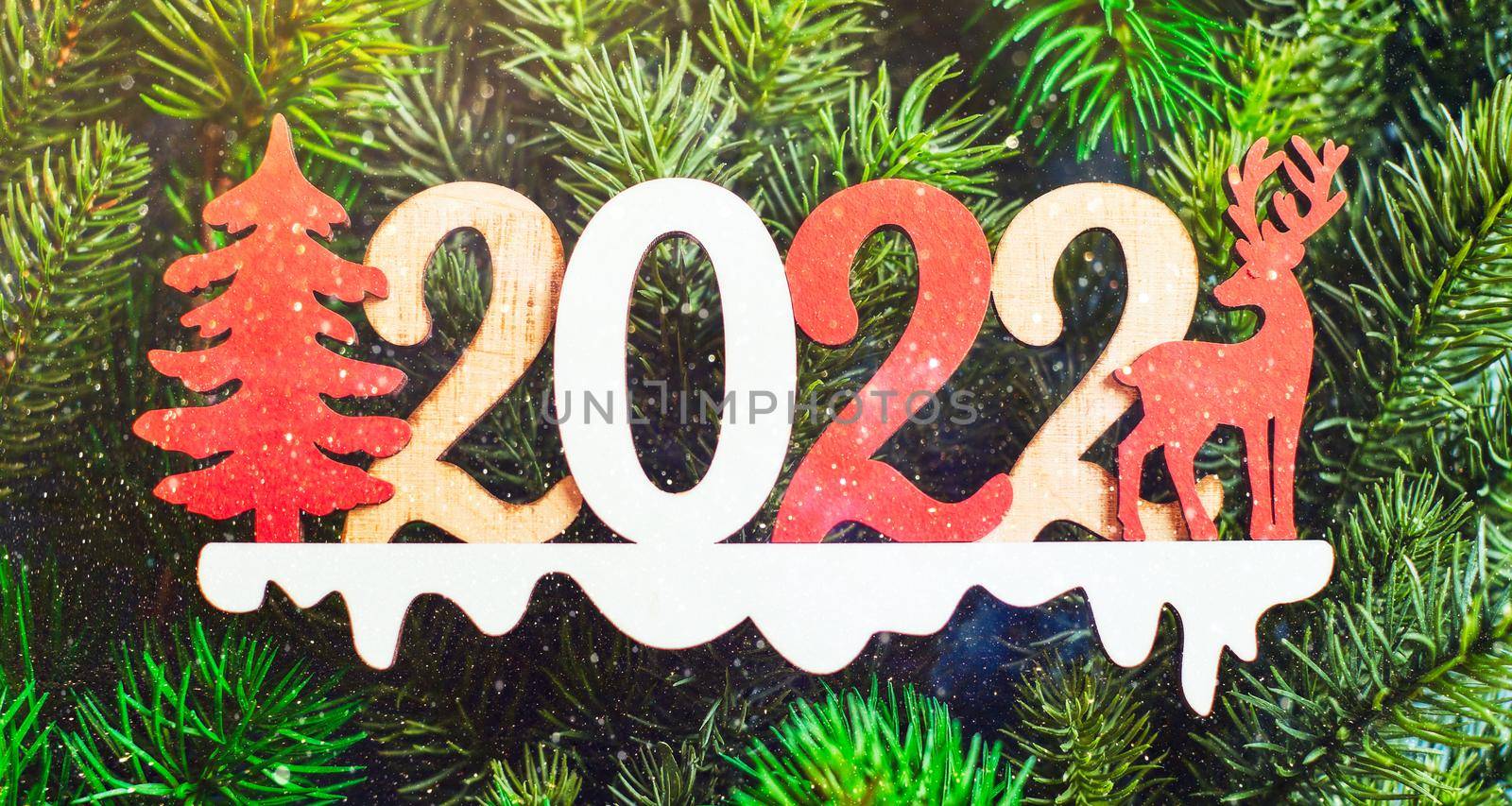 Merry Christmas and happy new year concept . Merry Christmas and Happy New Year 2022