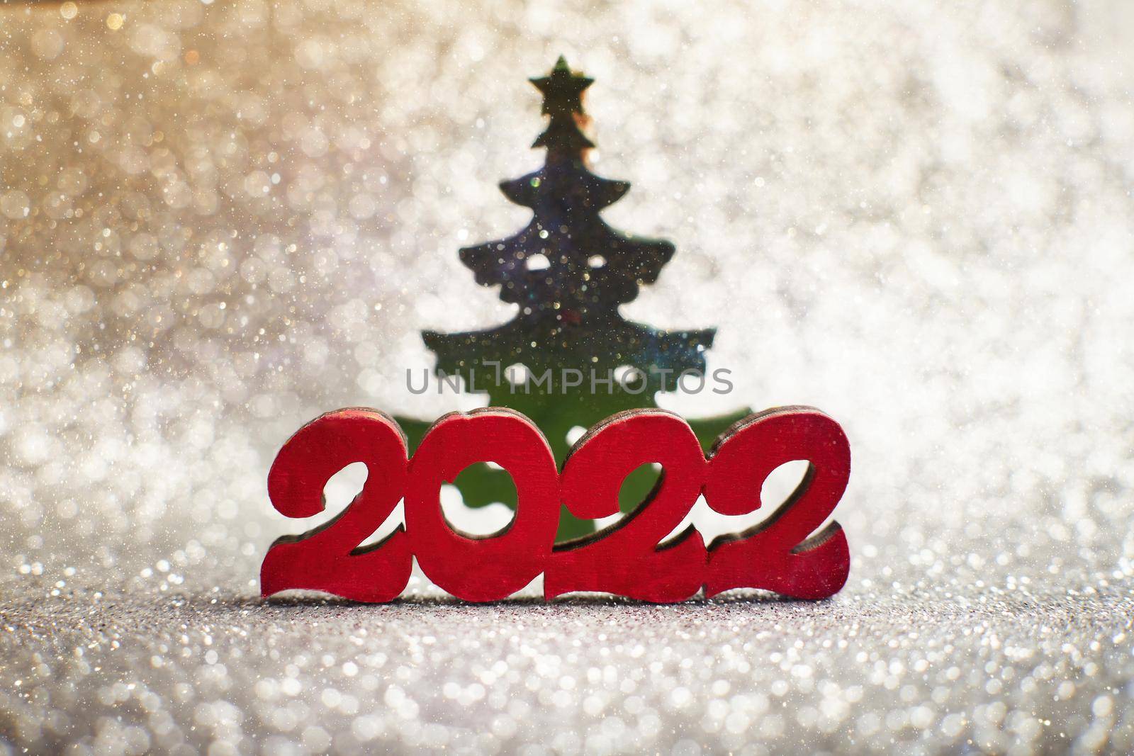 Merry Christmas and happy new year concept . Merry Christmas and Happy New Year glitter background 2022