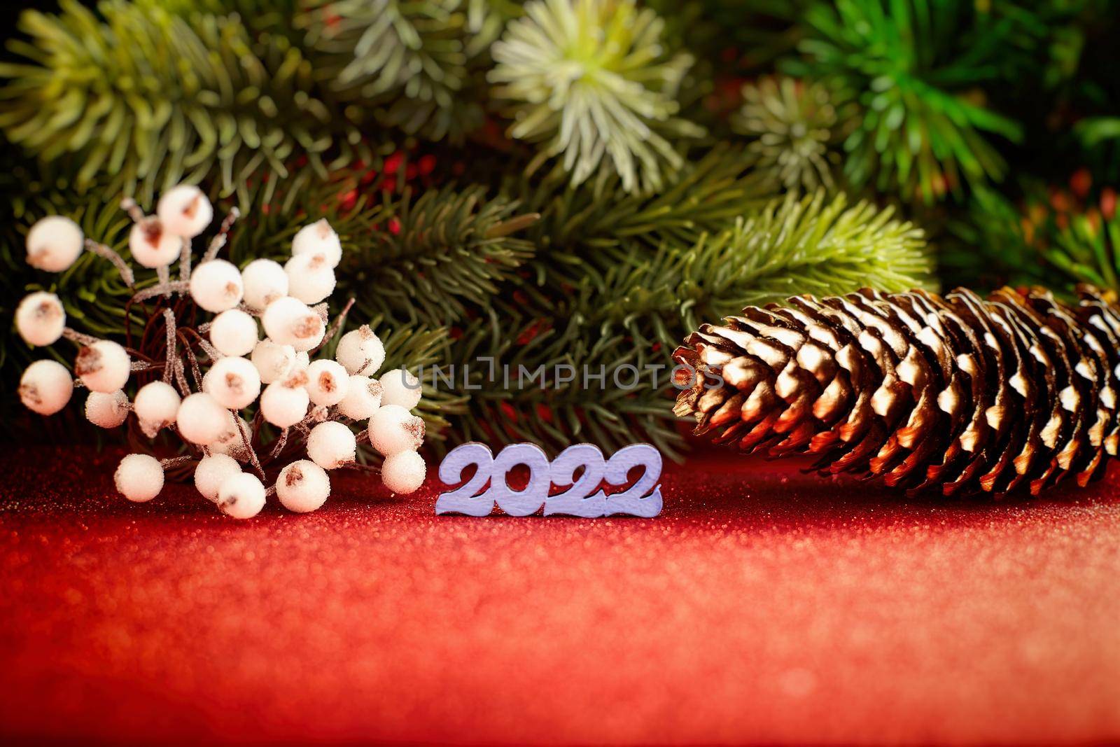 Merry christmas card. Winter holiday theme. Happy New Year. by Maximusnd