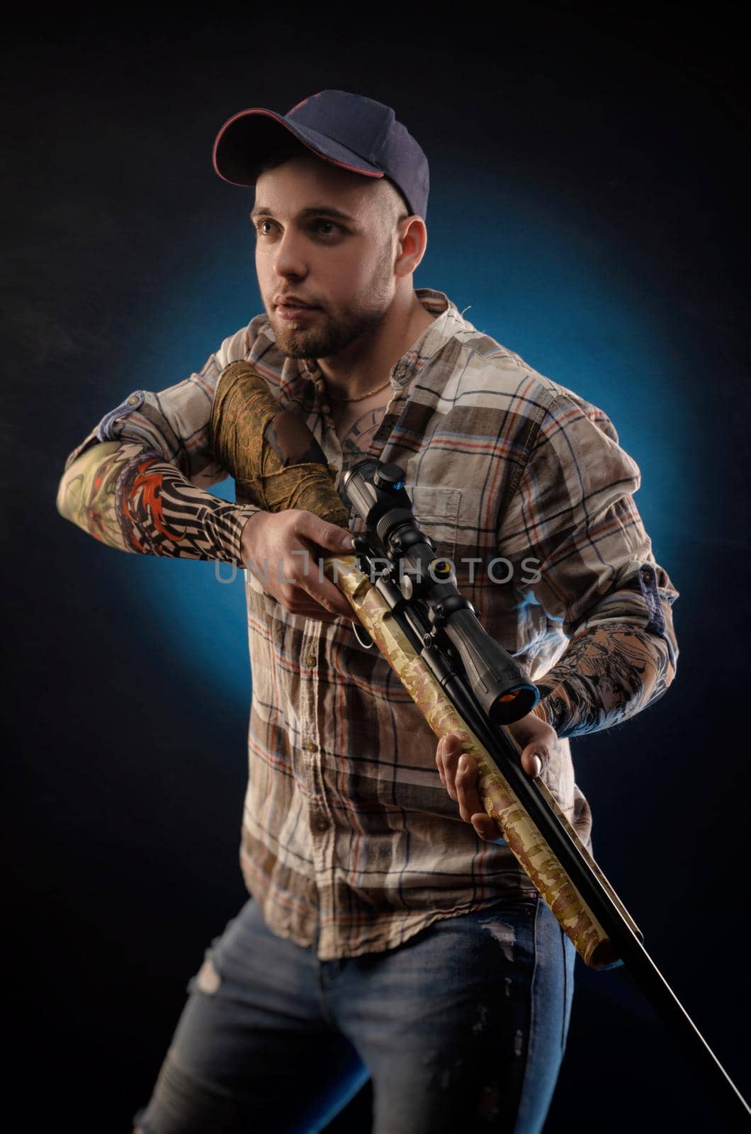 the guy in the shirt with the rifle by Rotozey
