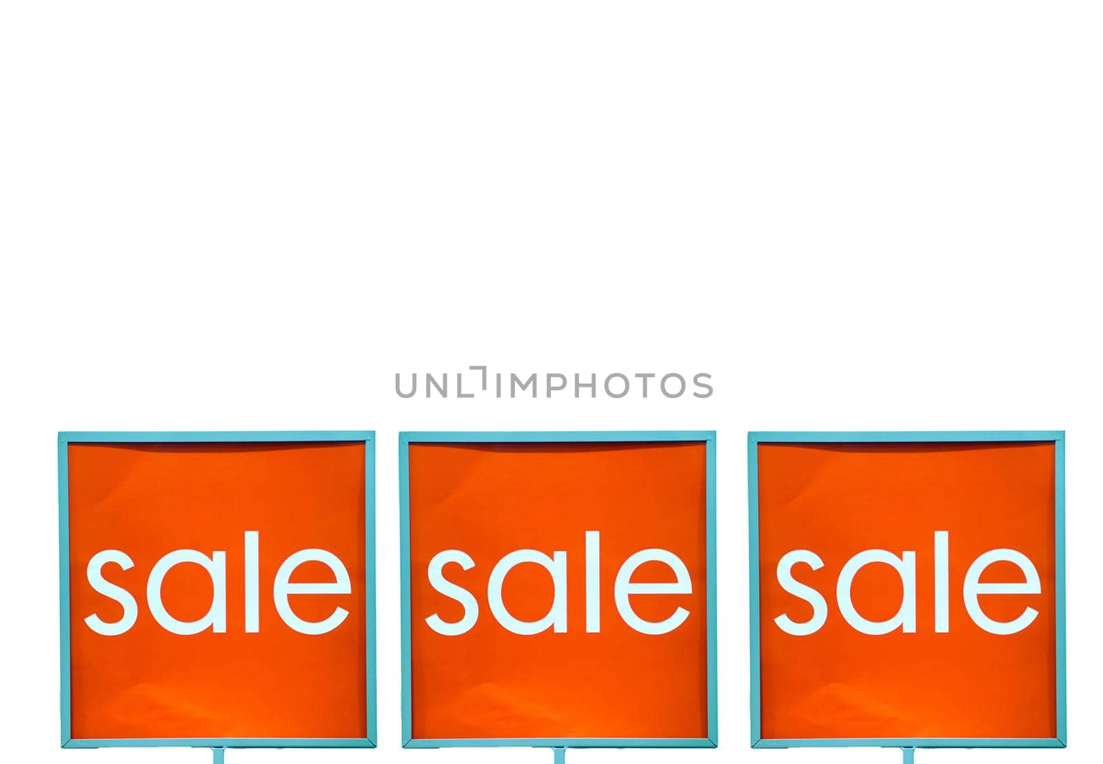 Store discount sign, Sale in shopping mall isolated on white background copy space, sale,store,business concept by Annebel146