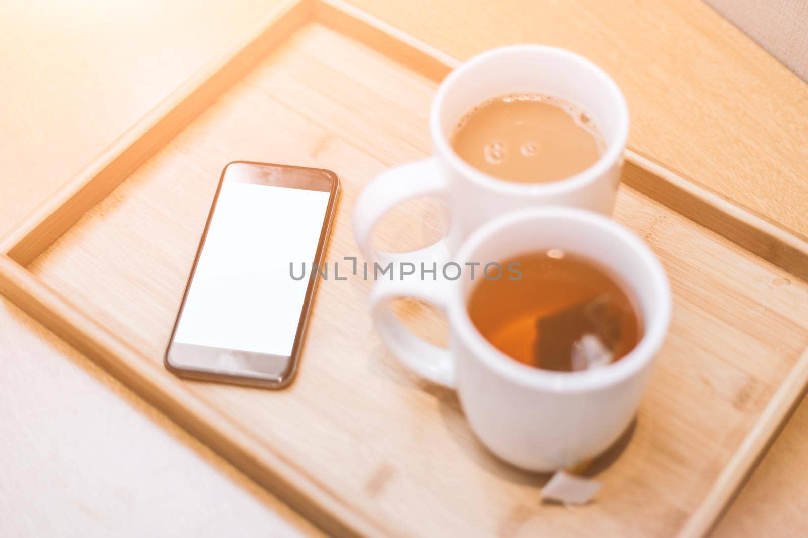 set of modern computer devices - laptop; watch and phone