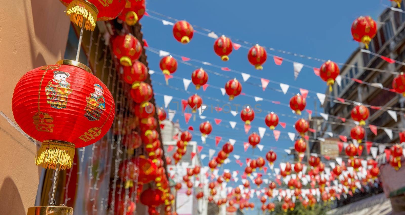 Chinese new year lanterns in china town. by toa55