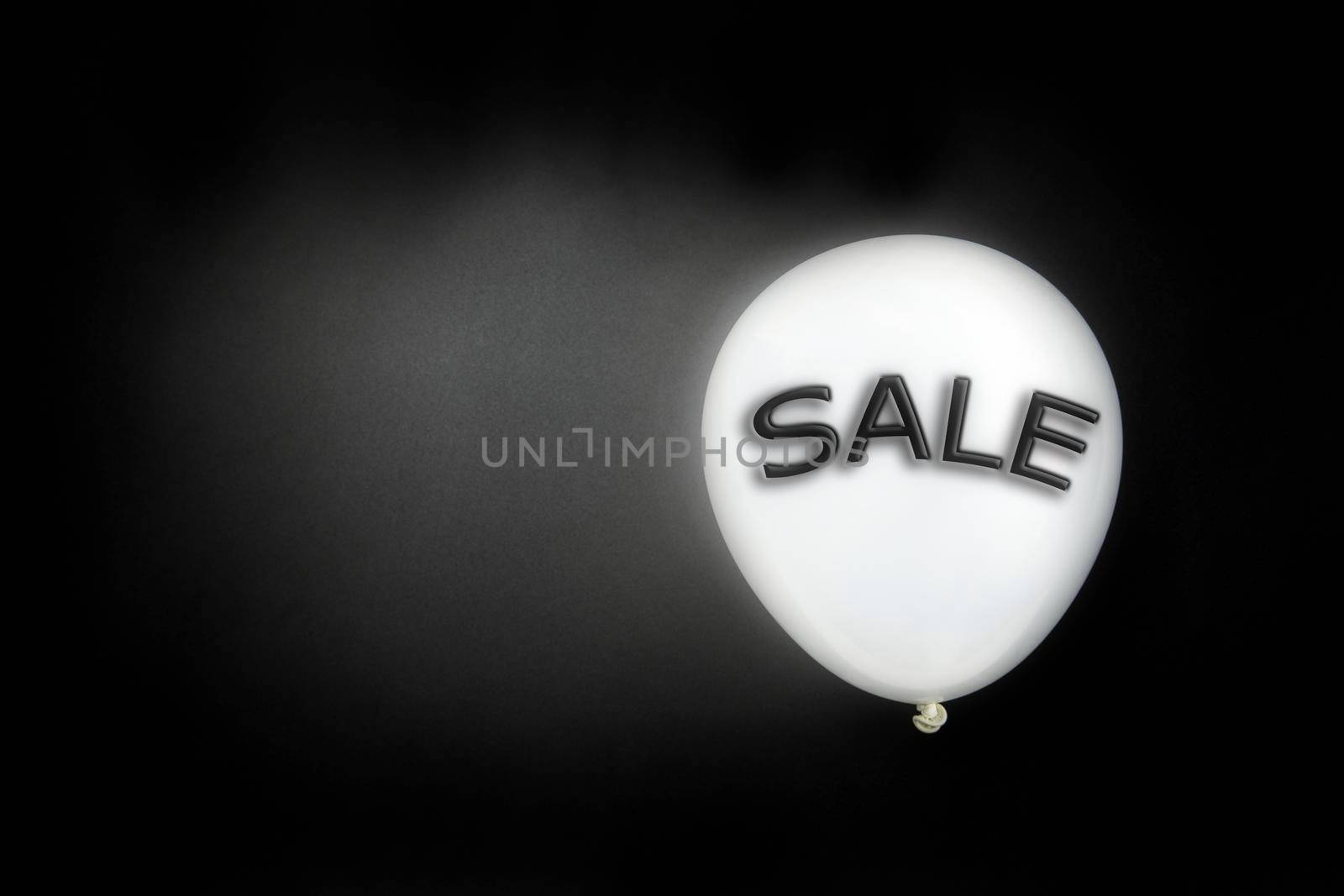 Black Friday concept. Quote Black Friday on black balloon. Flat lay, top view. Black Friday background with copy space .