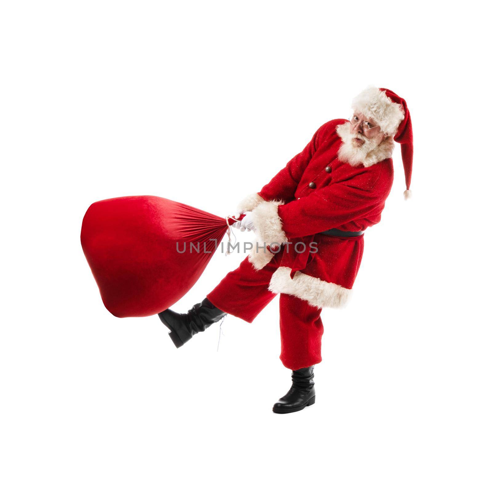 Santa Claus with bag with gifts by ALotOfPeople