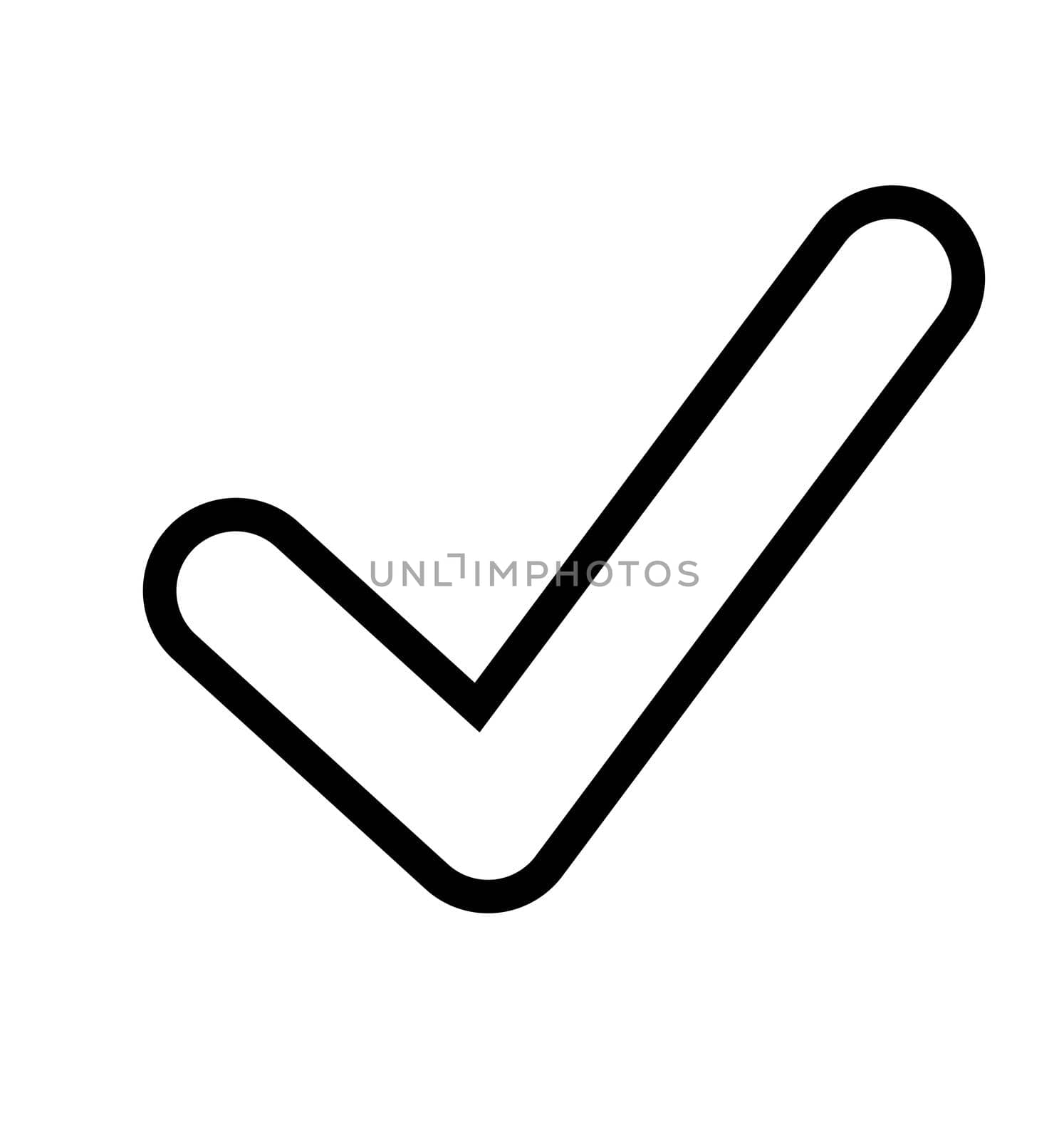 Check line mark icon vector isolated on white by Esfir98
