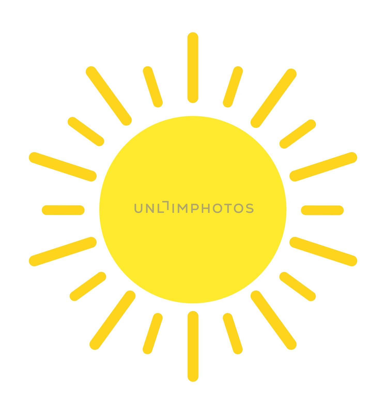 Sun icon vector illustration isolated on white background eps 10