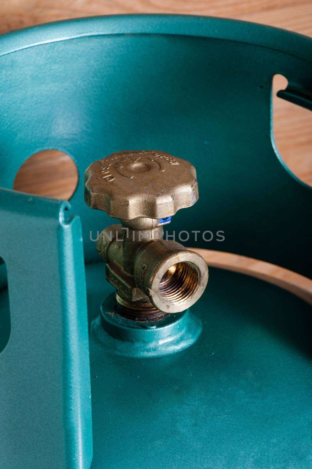 Closeup valve of LPG cylinder for cooking 