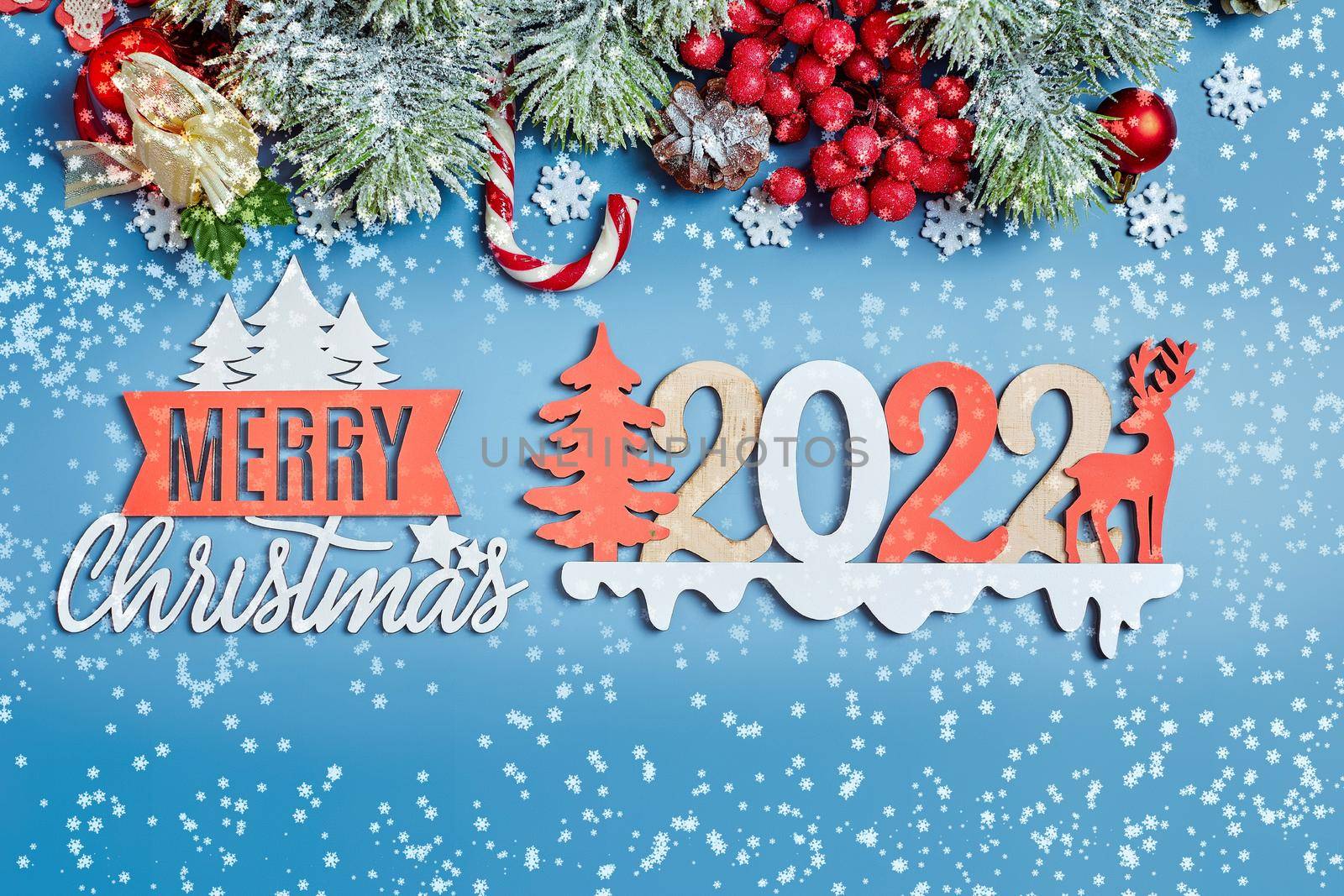 Christmas background, celebration, New Year's eve party concept.  New Year's background with New Year decorations.