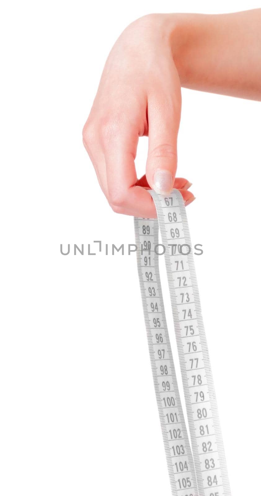 woman holding measuring tape by alexAleksei
