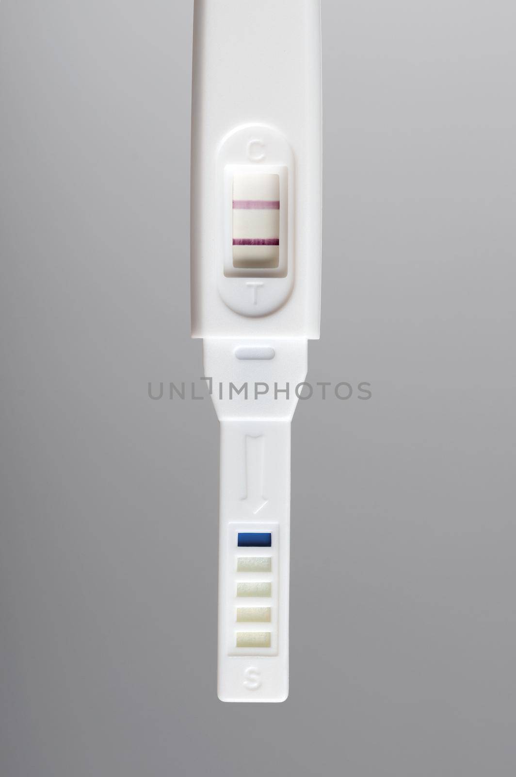 closeup pregnancy test with positive pregnant