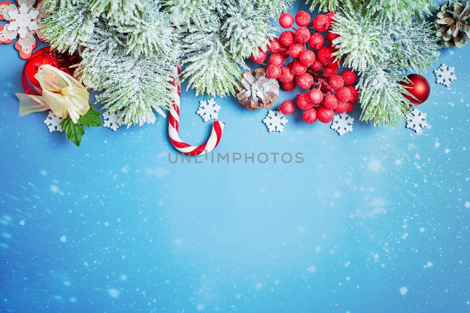 Christmas background, celebration, New Year's eve party concept.  New Year's background with New Year decorations. by Maximusnd