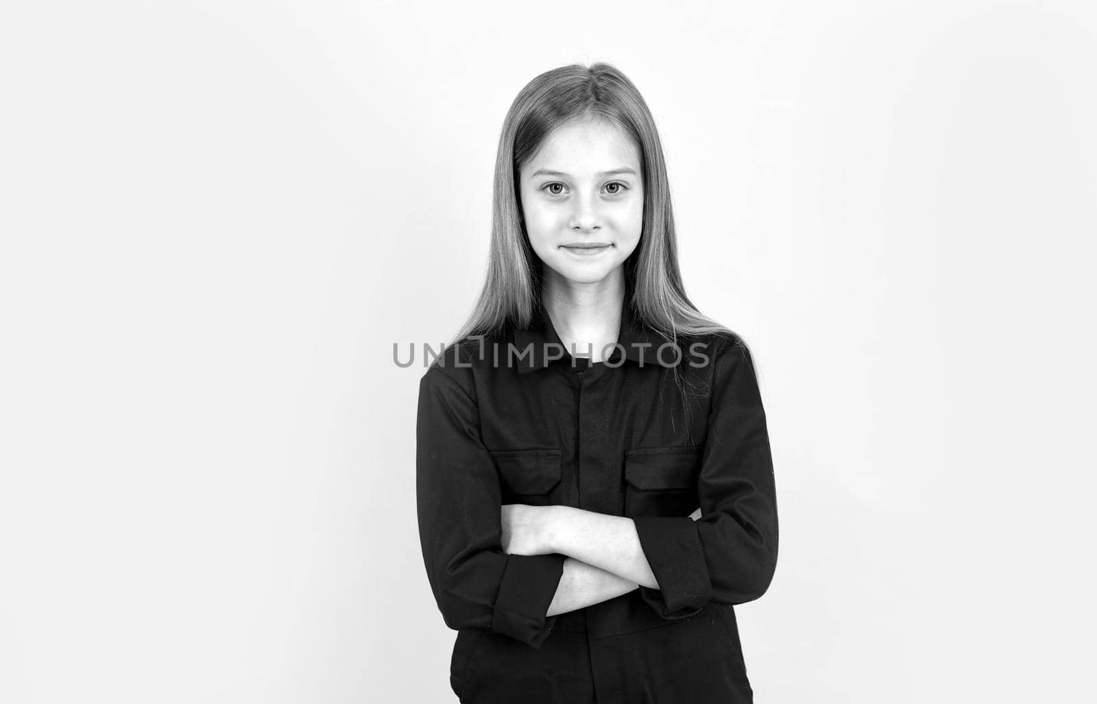cheerful kid in red shirt. beauty and fashion. female fashion model. pretty look of young girl by RedFoxStudio