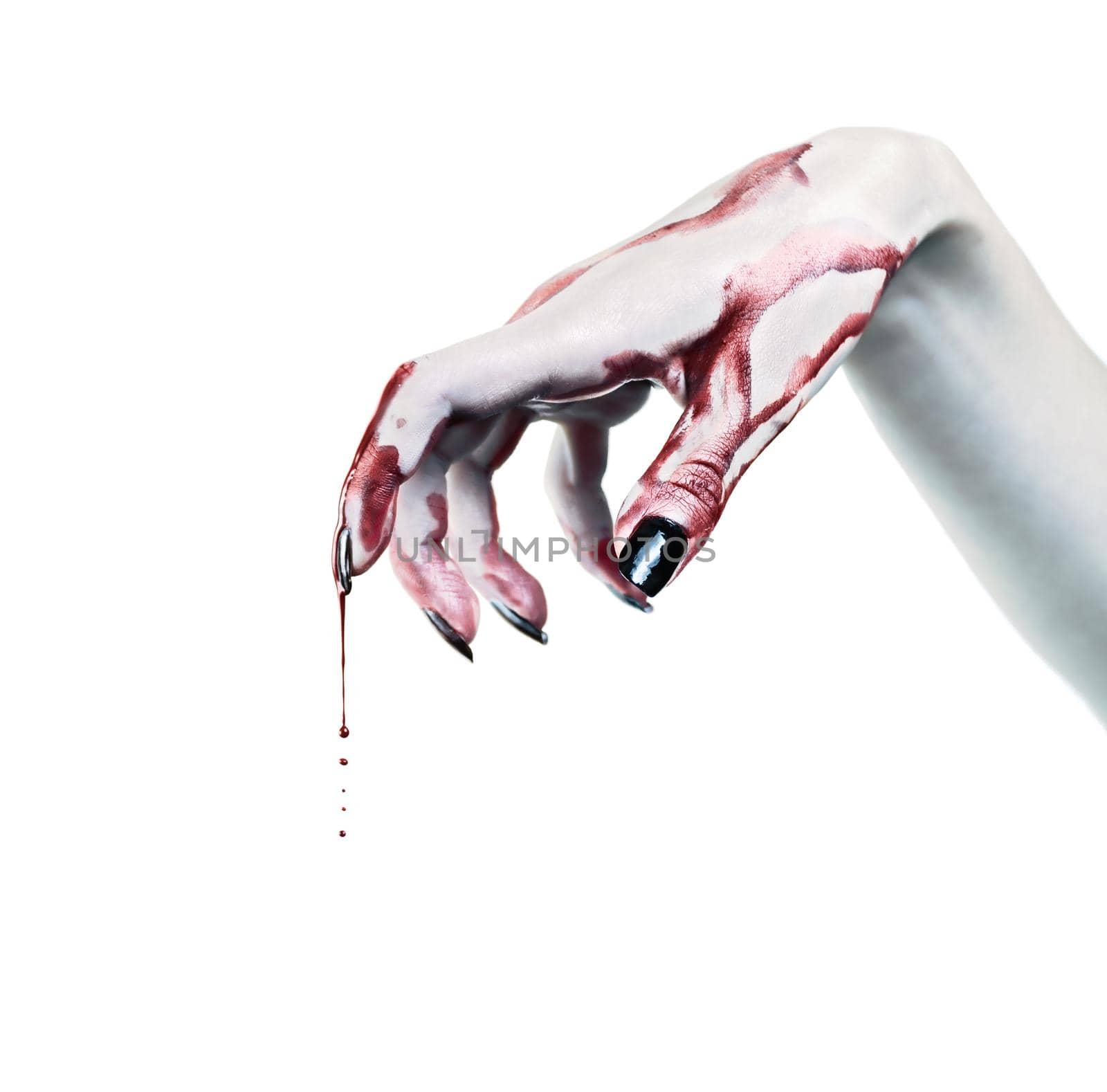 Drops of blood on the dead hand