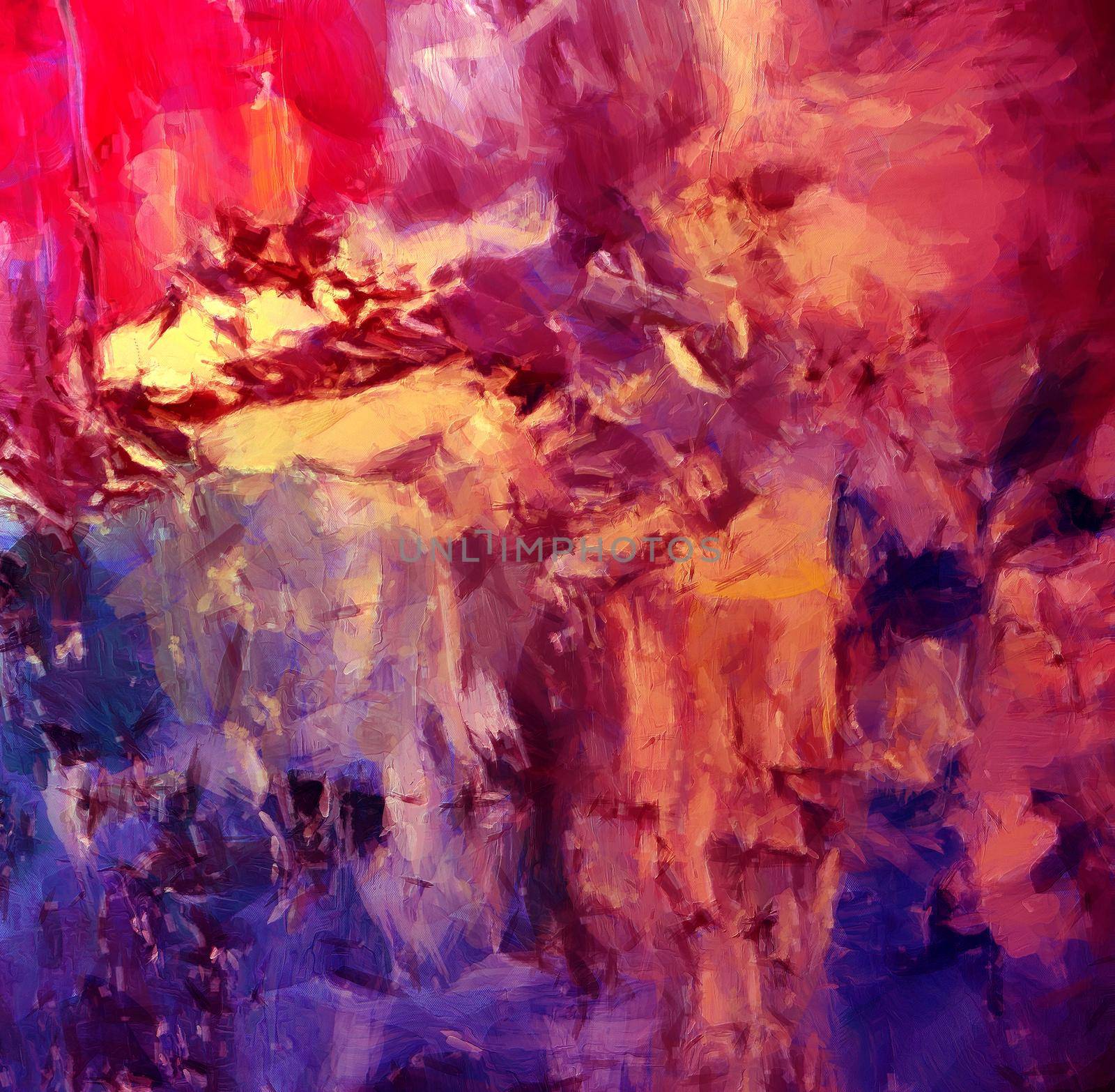 Modern Texture with Abstract Painting. Colorful Background for Decoration