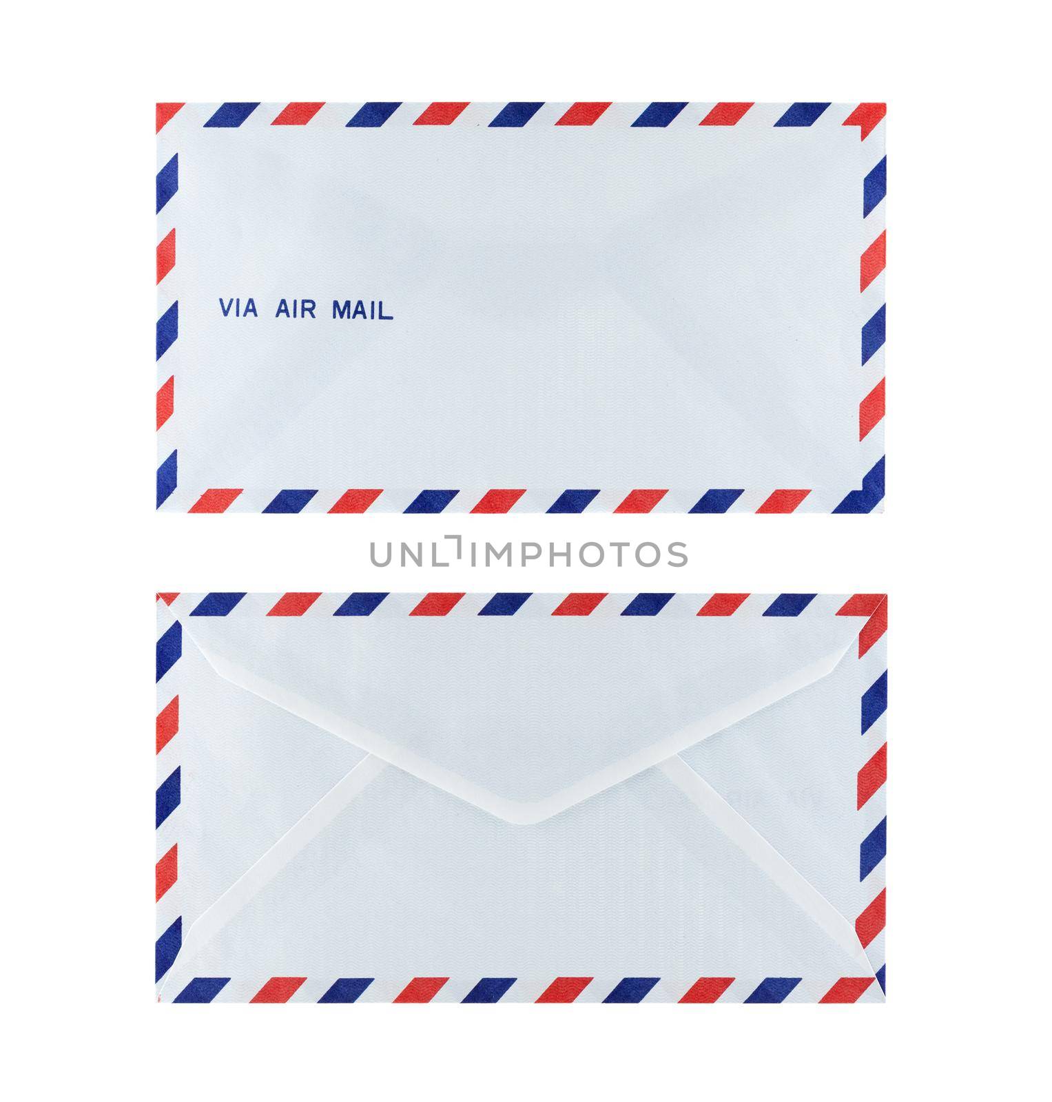 new air mail envelope isolated over white background