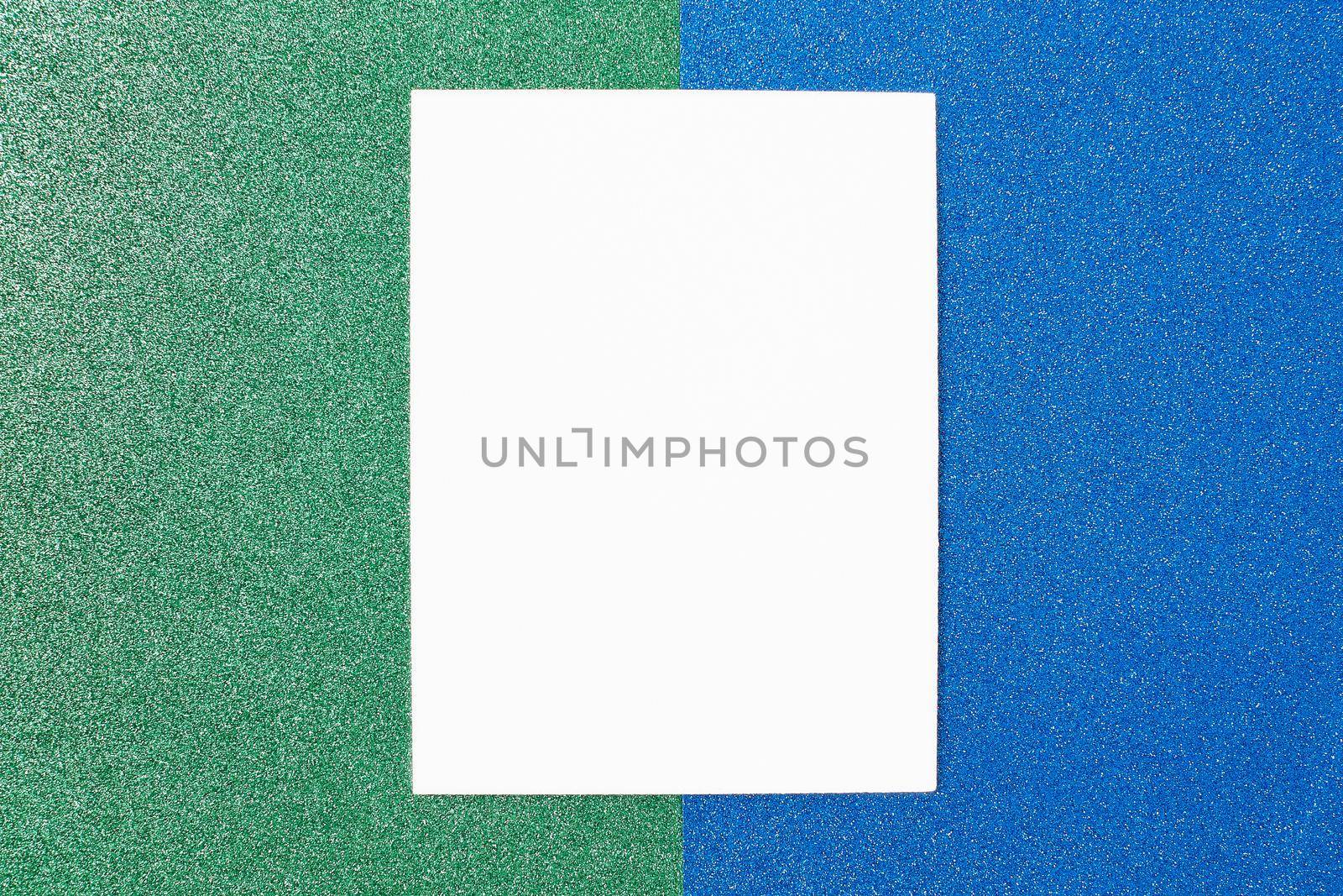 Blue and green geometric abstract background. Template for the designer