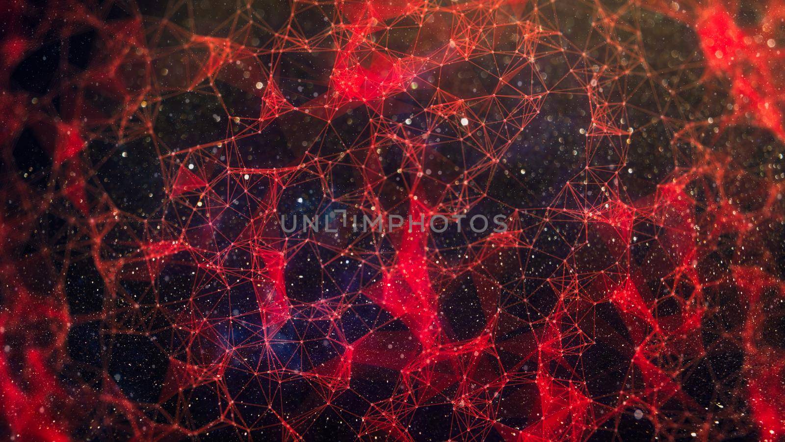 Connection structure. Big data visualization. Futuristic shape. Computer generated abstract background