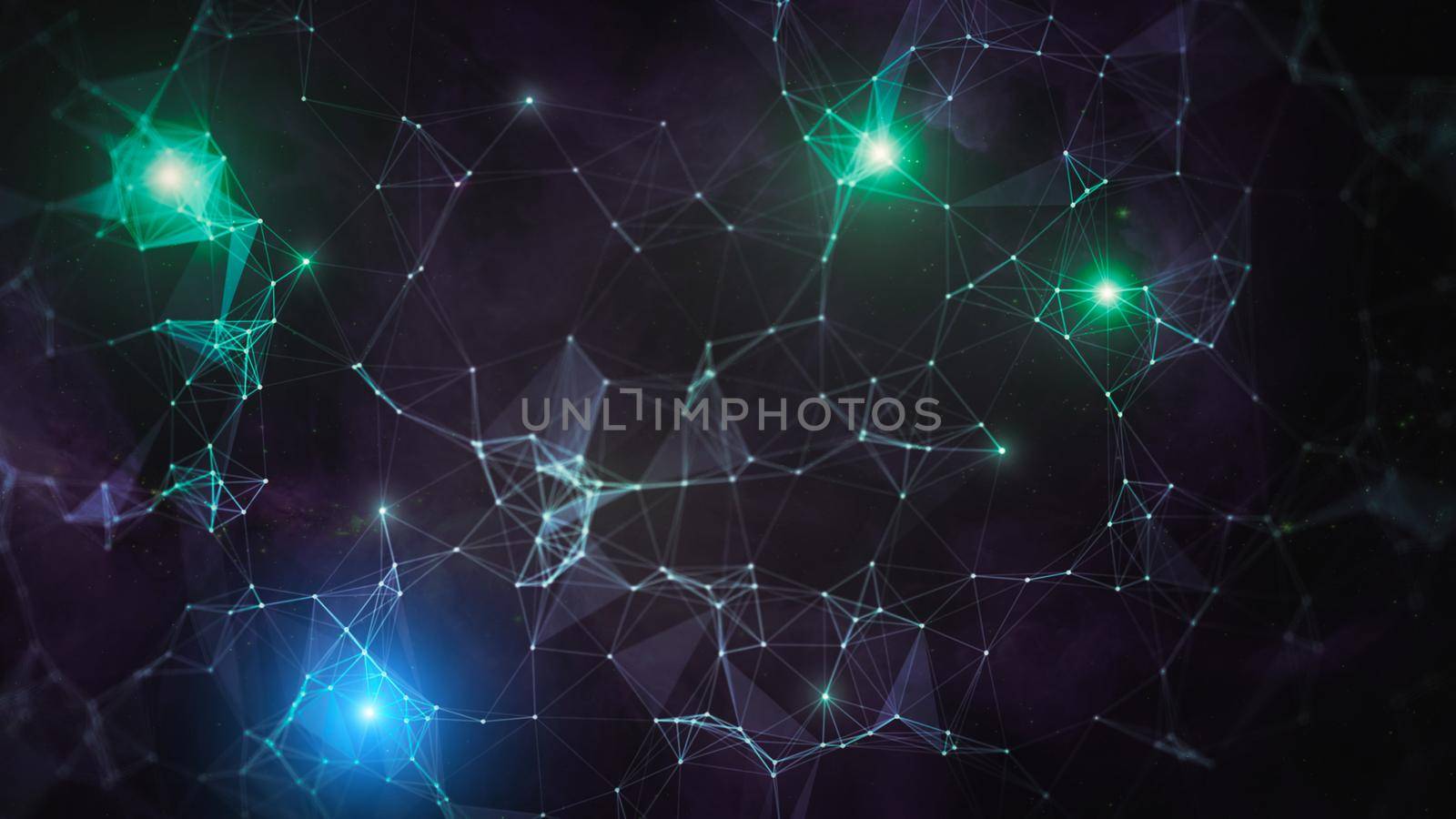 Abstract polygonal space low poly dark background with connecting dots and lines. Connection structure. by Maximusnd