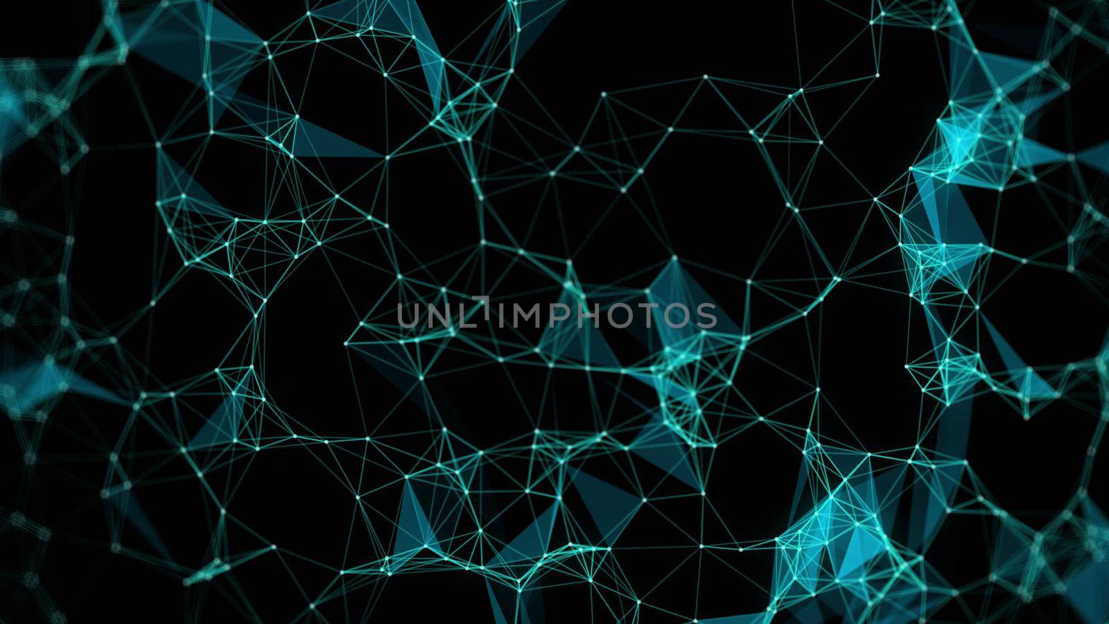 Futuristic polygonal background. Triangular. Wallpaper. Abstract polygonal space low poly dark background with connecting dots and lines. Connection structure.