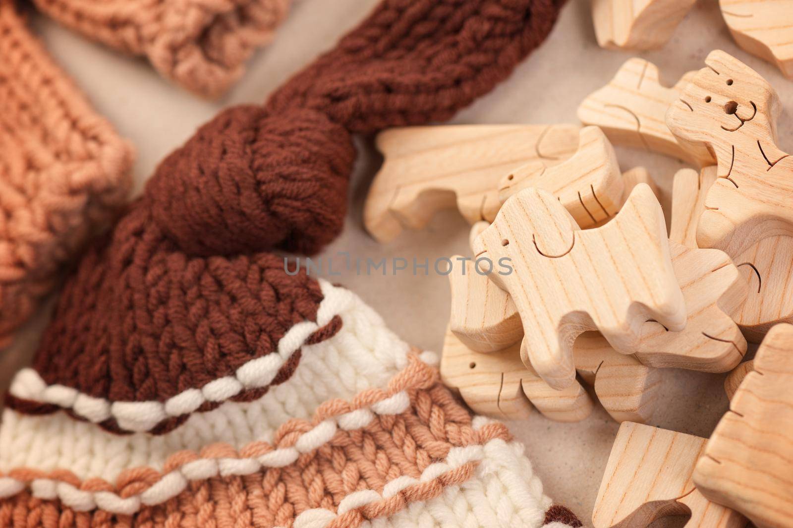 cute wooden toy animal, tiny toys and shallow depth of field