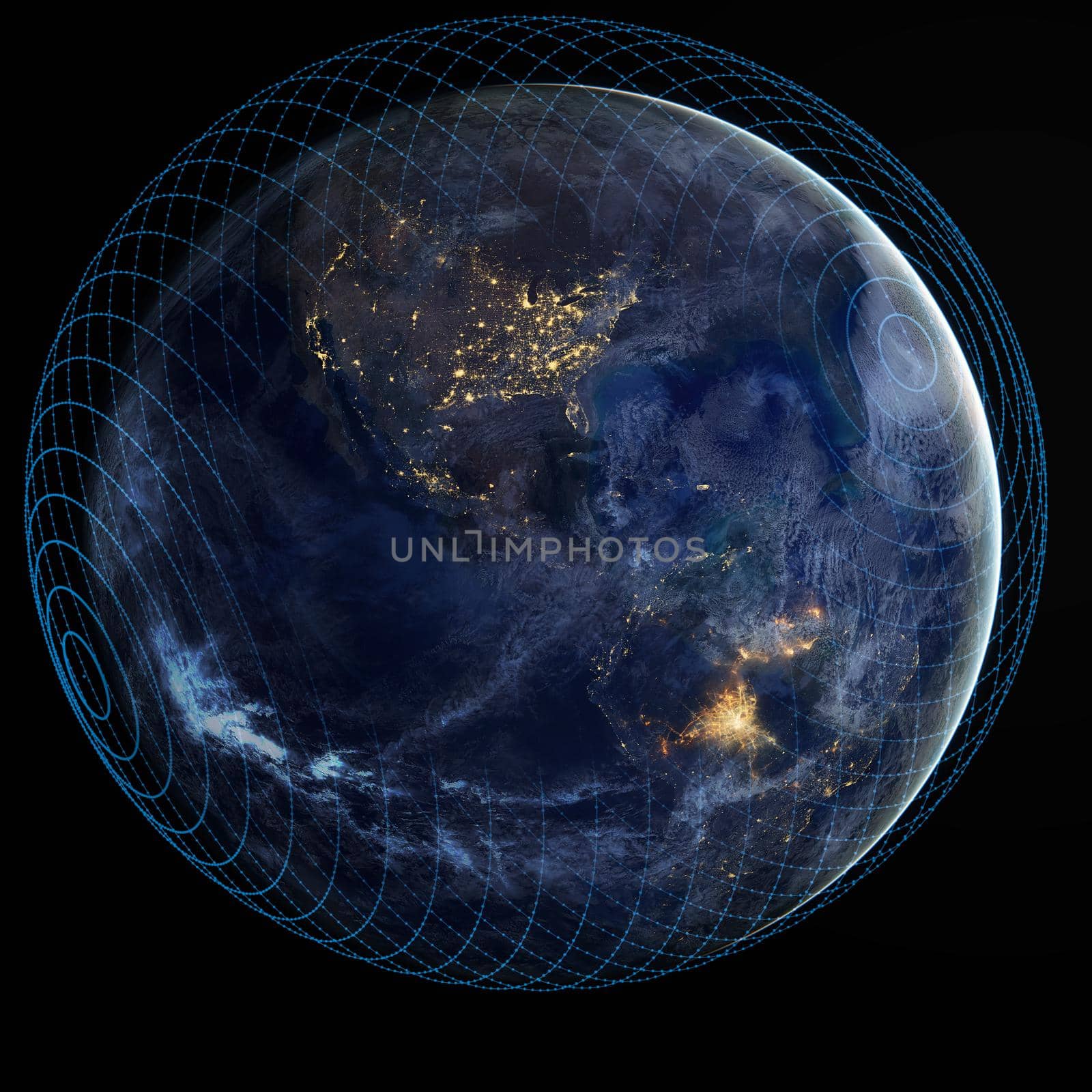 Global communication , Global network space with connected system by Maximusnd