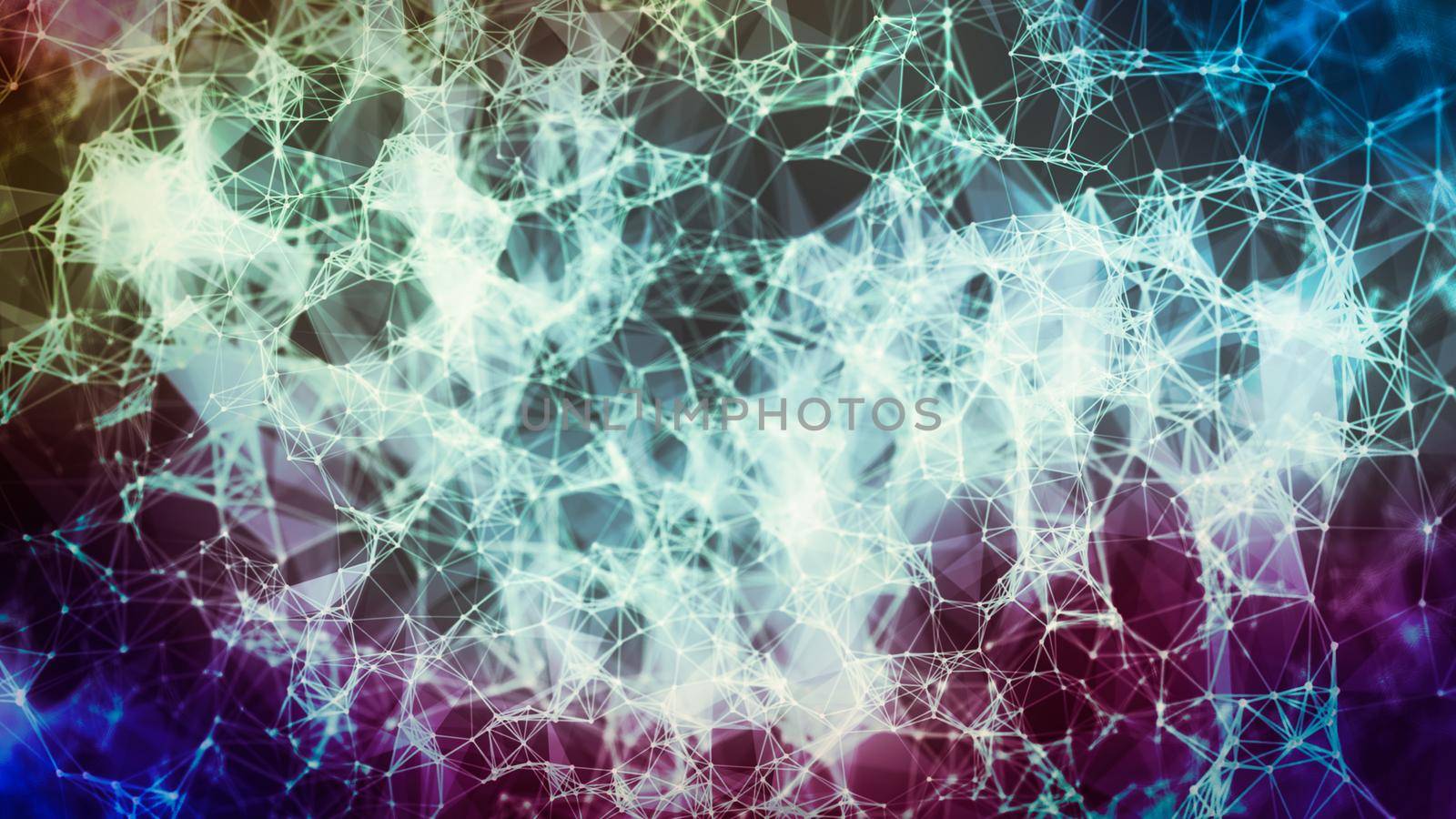 Connection structure. Big data visualization. Futuristic shape. Computer generated abstract background