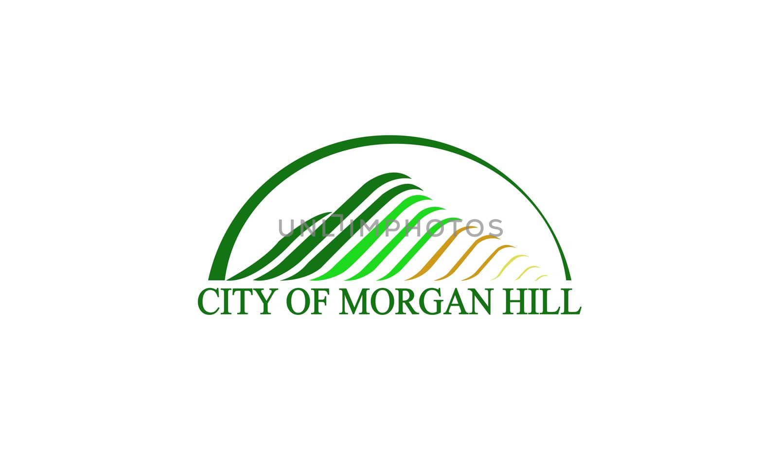 Morgan Hill City Flag California by Bigalbaloo