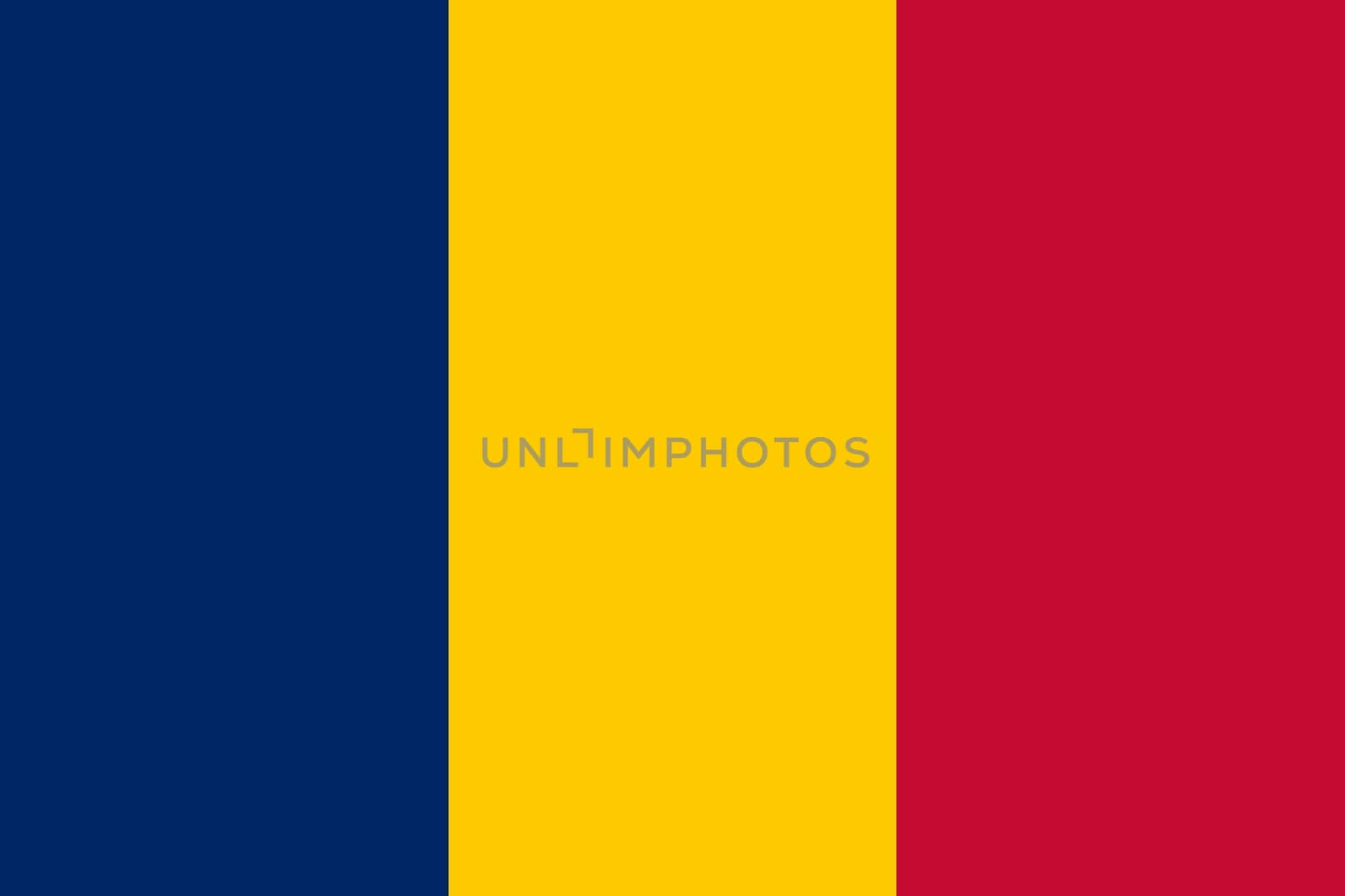 The national flag of the African country of Chad