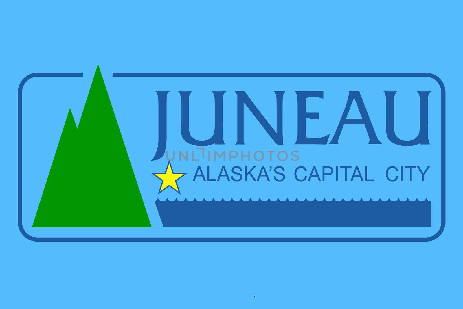 Juneaue Alaska City Flag by Bigalbaloo