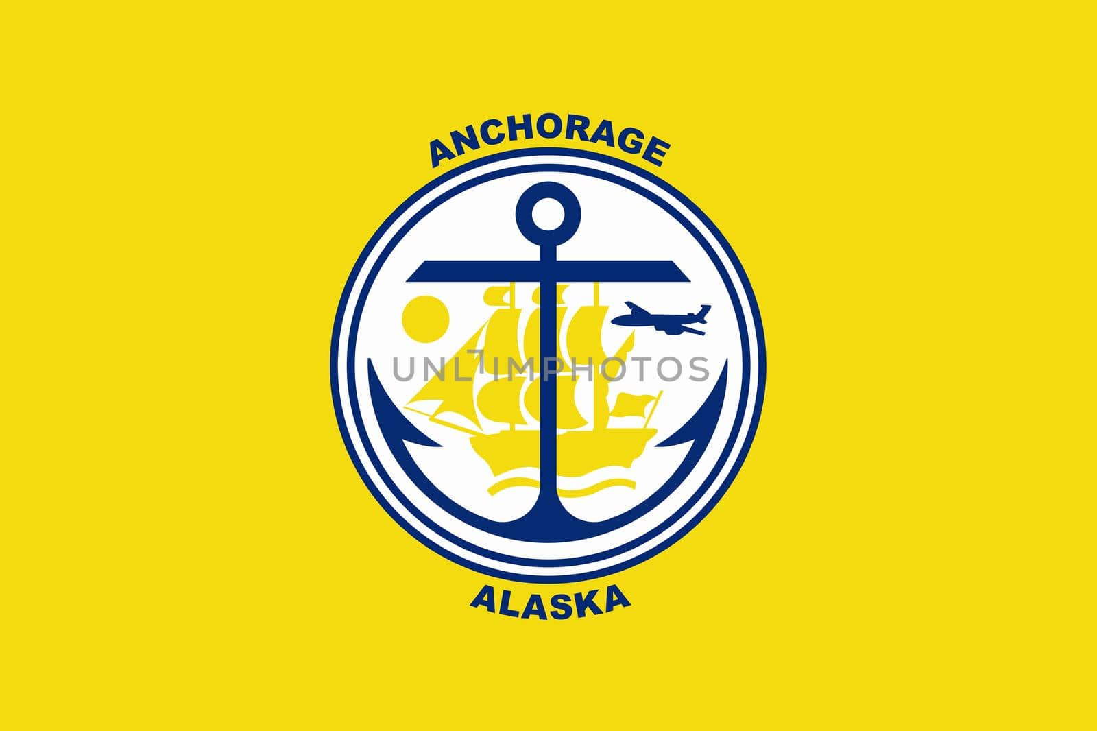 Anchorage Alaska City Flag by Bigalbaloo