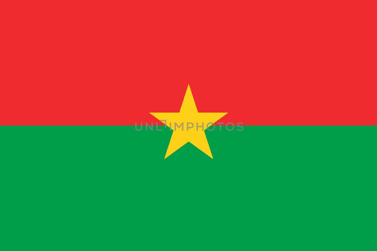 The flag of the African country of Burkina Faso