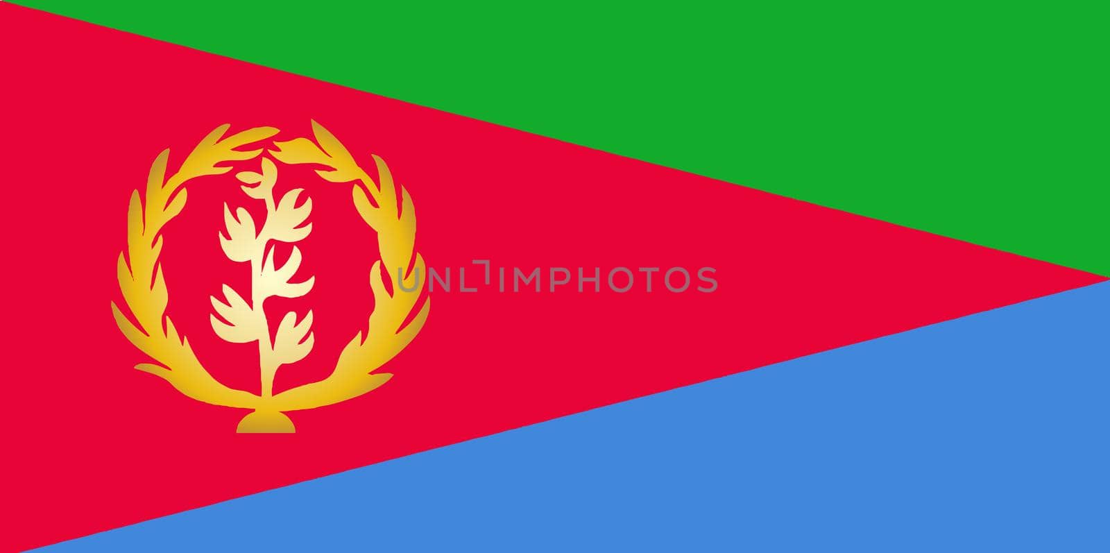 The flag of the African country of Eritrea