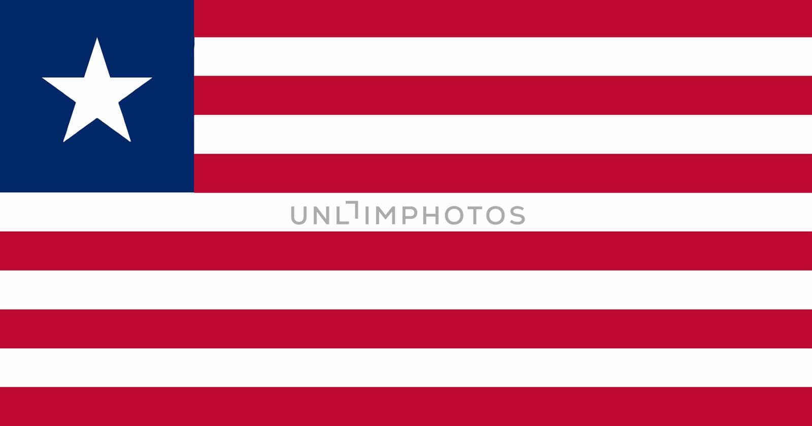 Liberia National Flag by Bigalbaloo