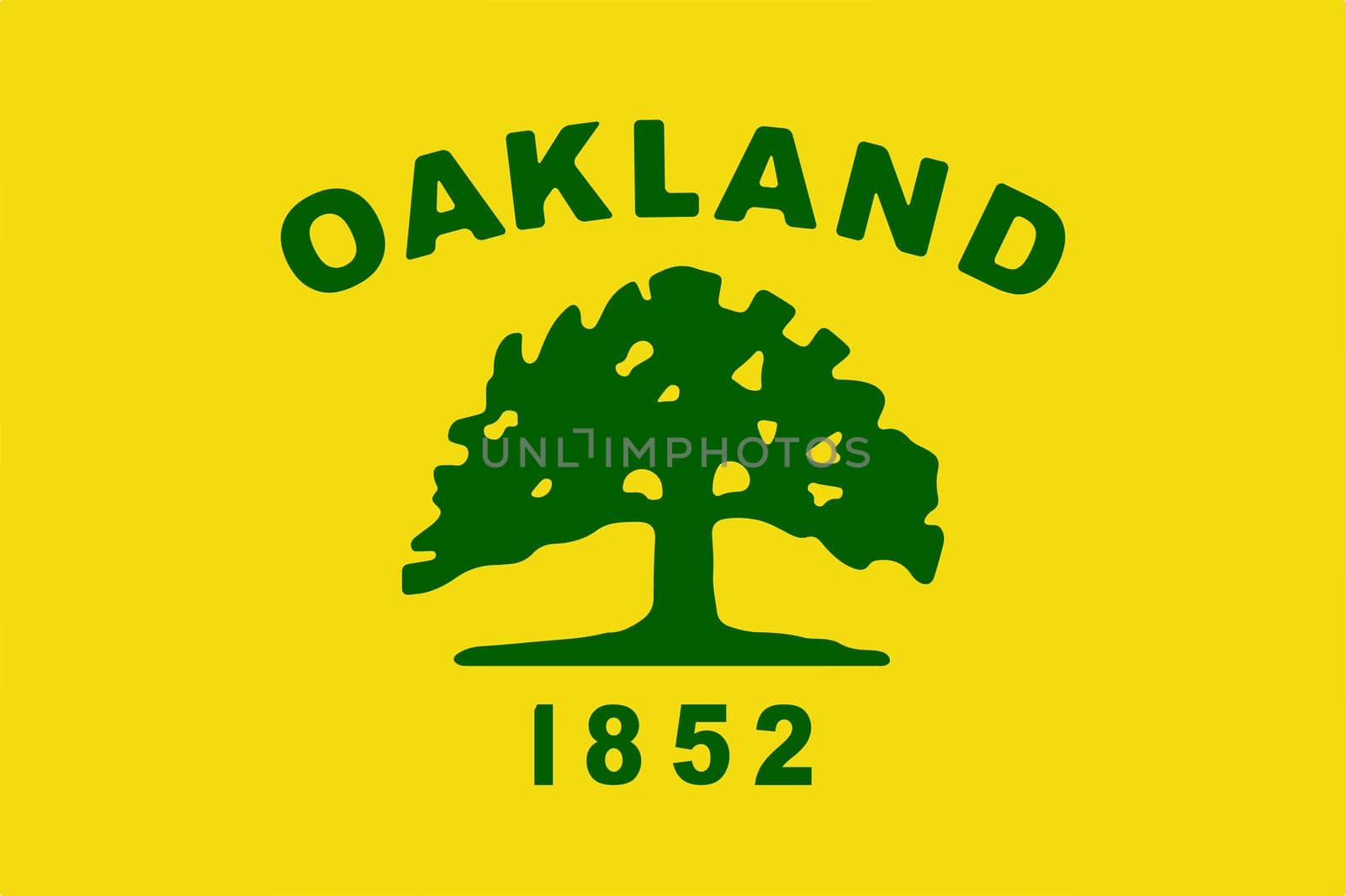 The traditional flag of Oakland City flag California