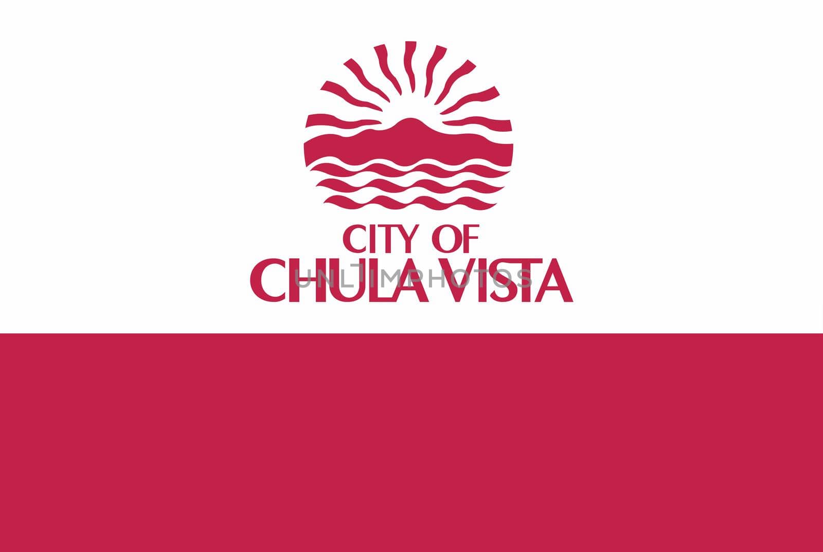 The traditional flag of Chula Vista City flag California