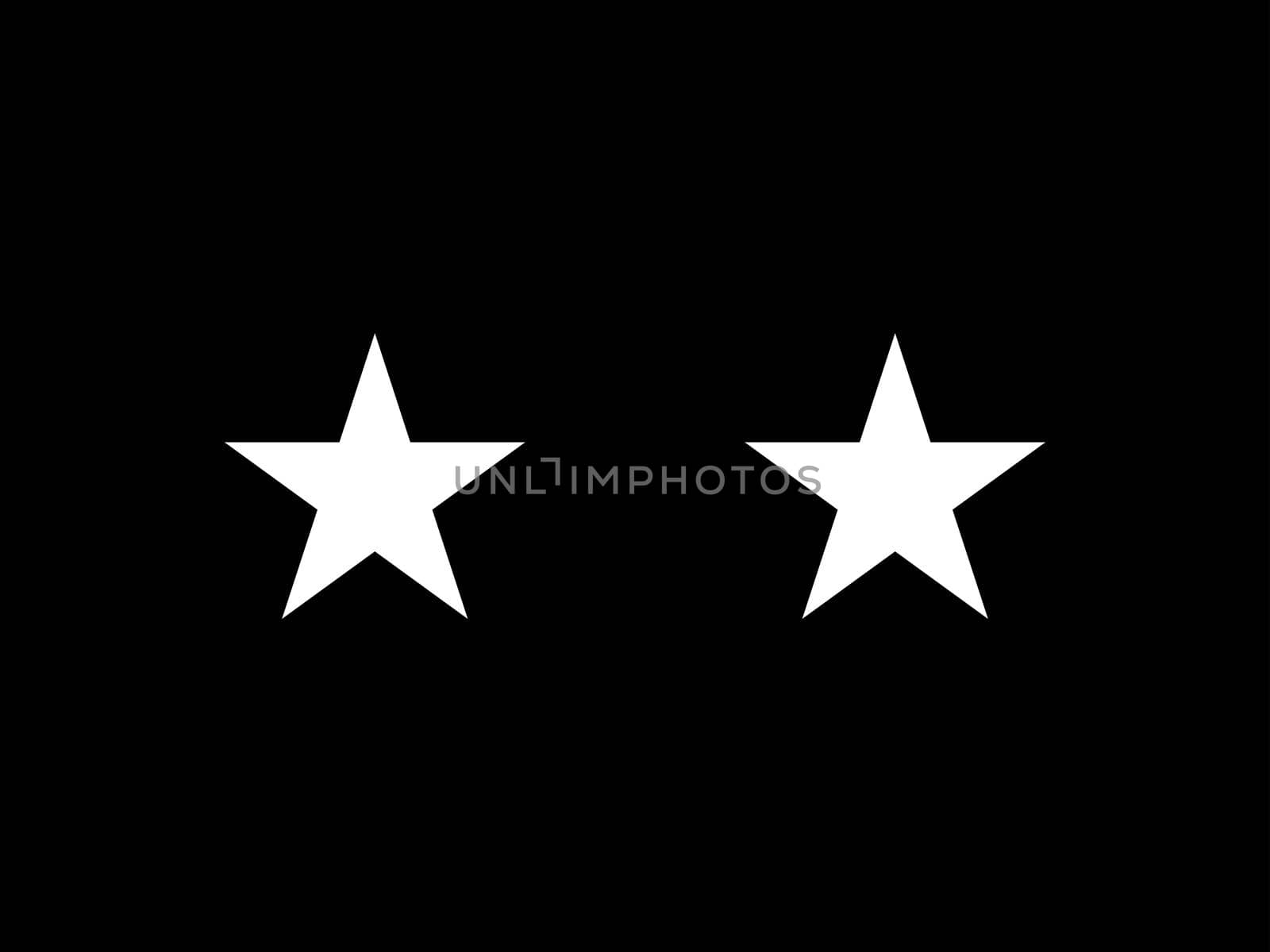 The flag of a USA Space Force Major General of a pair of white stars set over a black background