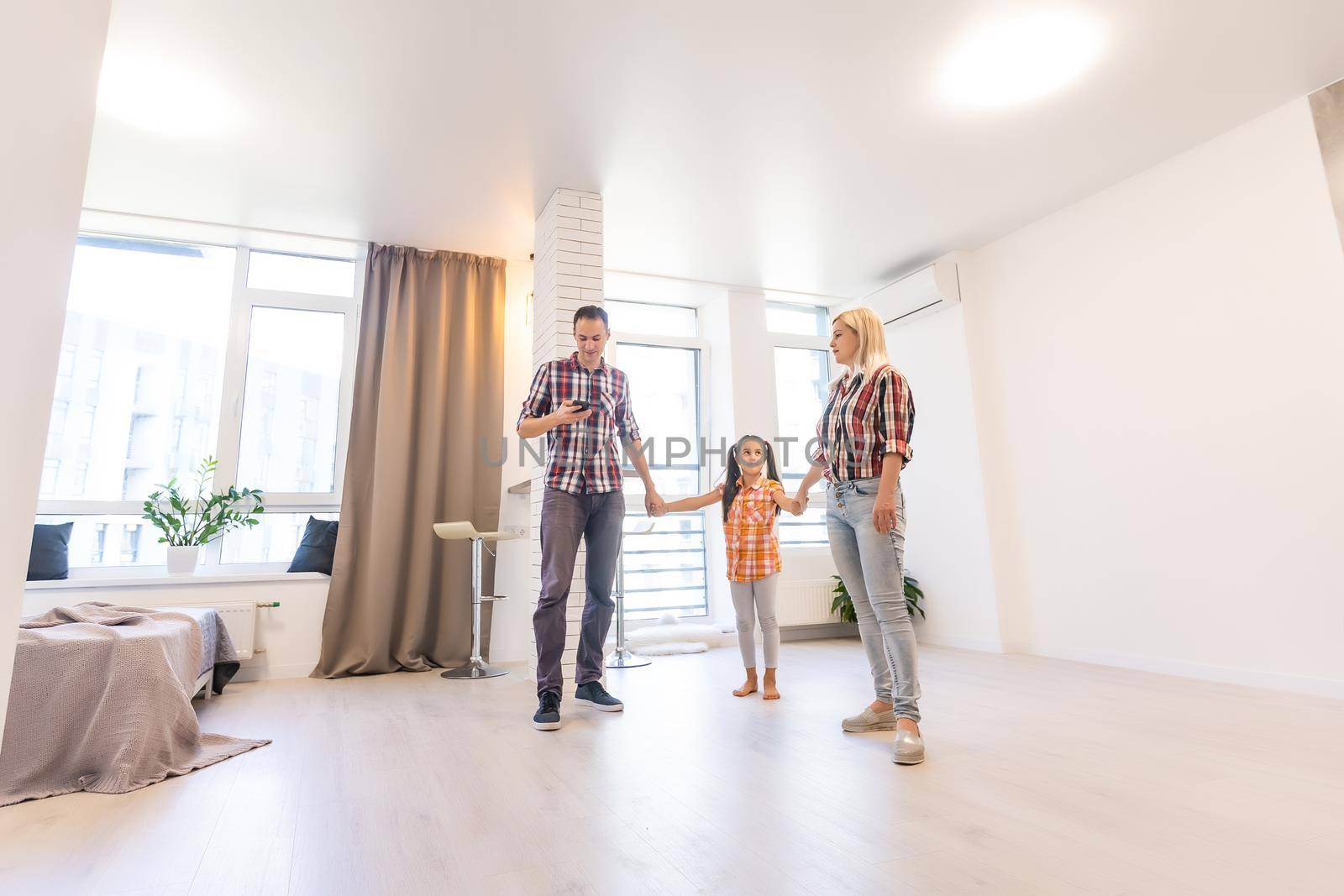 family moving into their new home